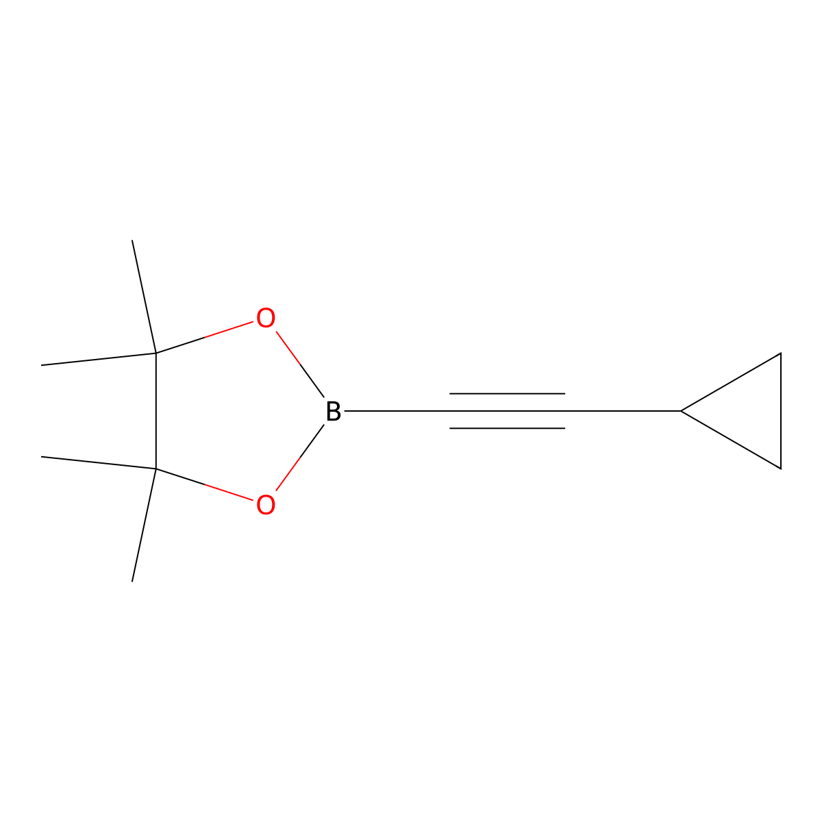 2-(Cyclopropylethynyl)-4,4,5,5-tetramethyl-1,3,2-dioxaborolane molecular structure, CAS 1432491-43-4