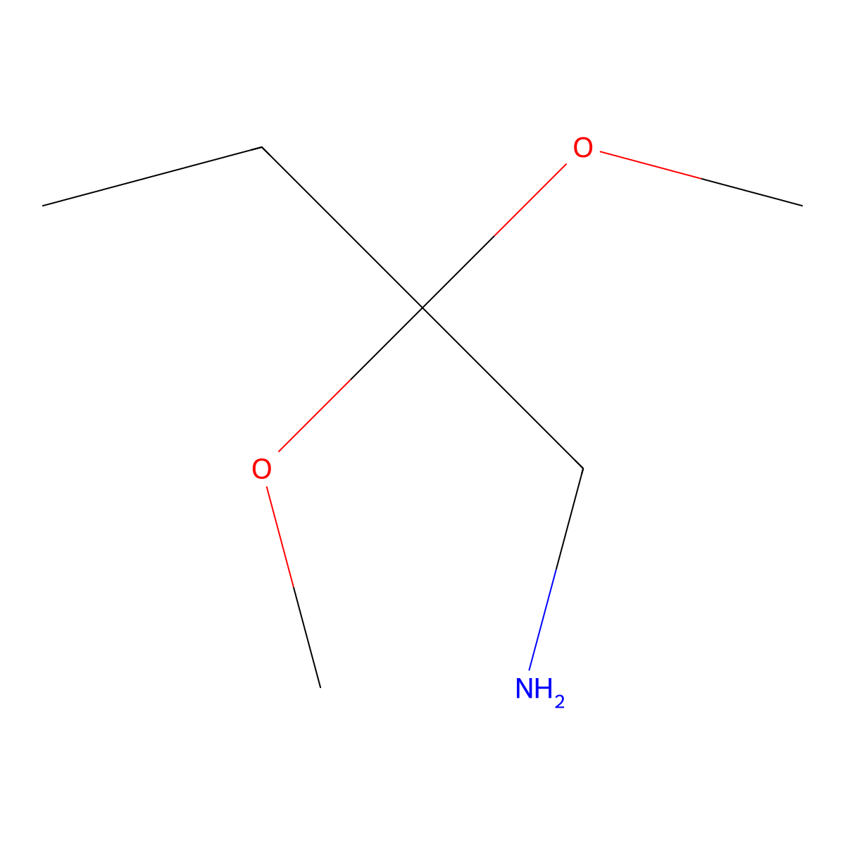 2,2-Dimethoxybutan-1-amine molecular structure, CAS 1432492-07-3