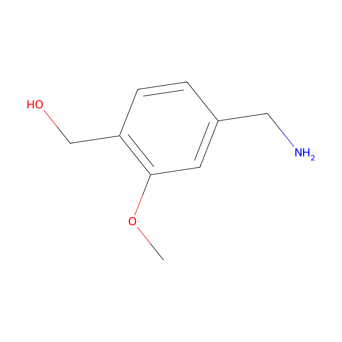 [4-(Aminomethyl)-2-methoxyphenyl]methanol molecular structure, CAS 1432496-19-9