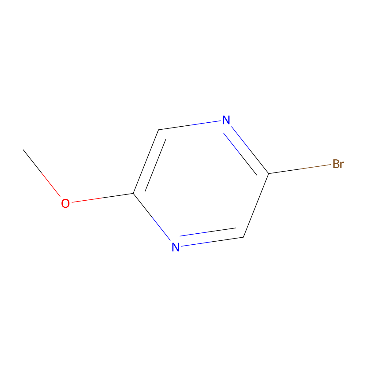 2-Bromo-5-methoxypyrazine molecular structure, CAS 143250-10-6
