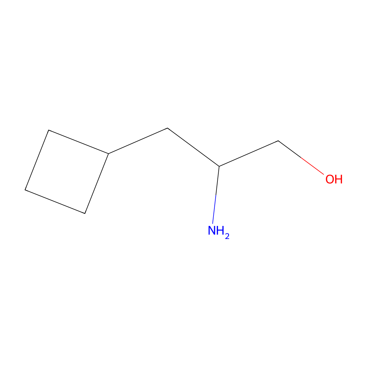 2-Amino-3-cyclobutylpropan-1-ol molecular structure, CAS 1432507-47-5