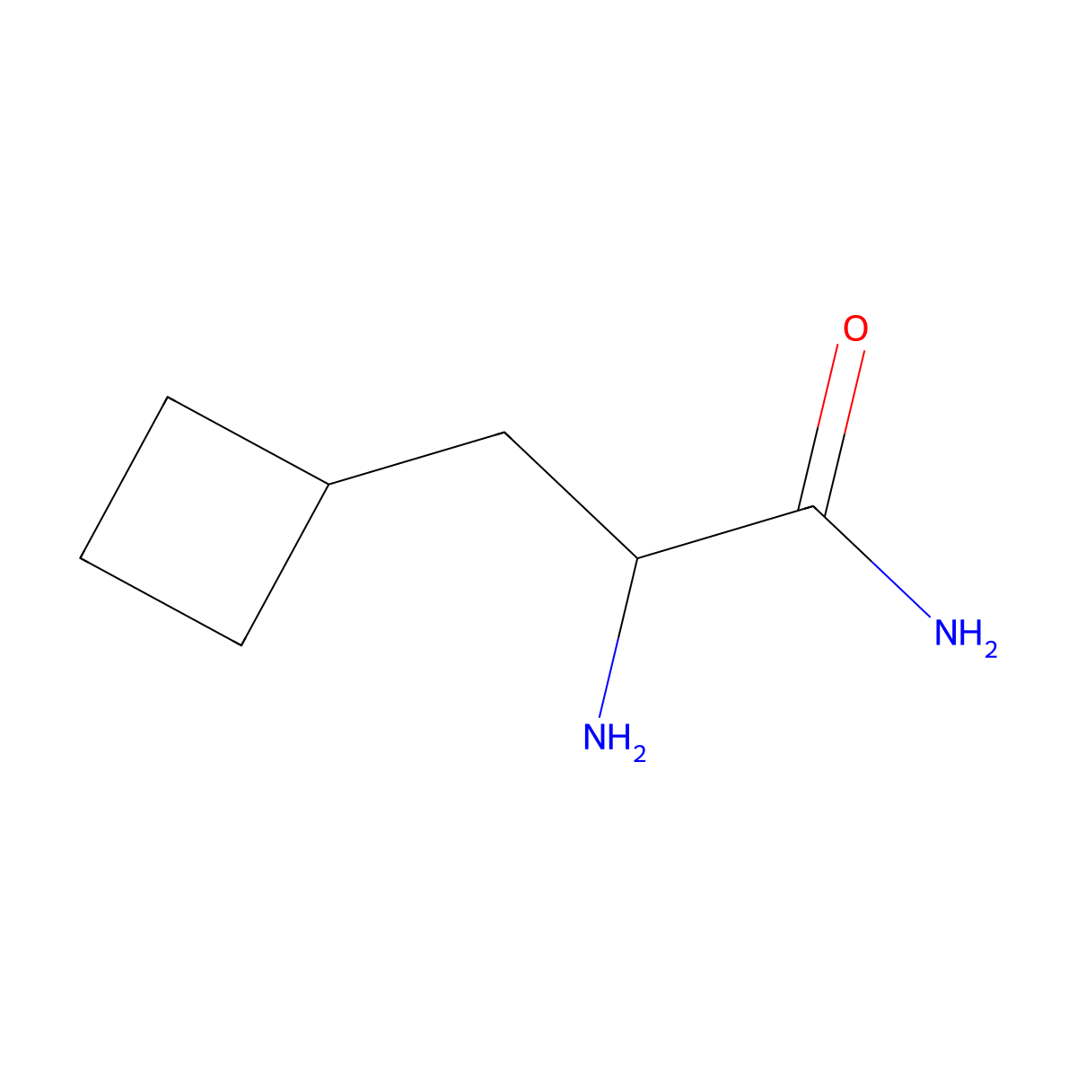 2-Amino-3-cyclobutylpropanamide molecular structure, CAS 1432507-48-6