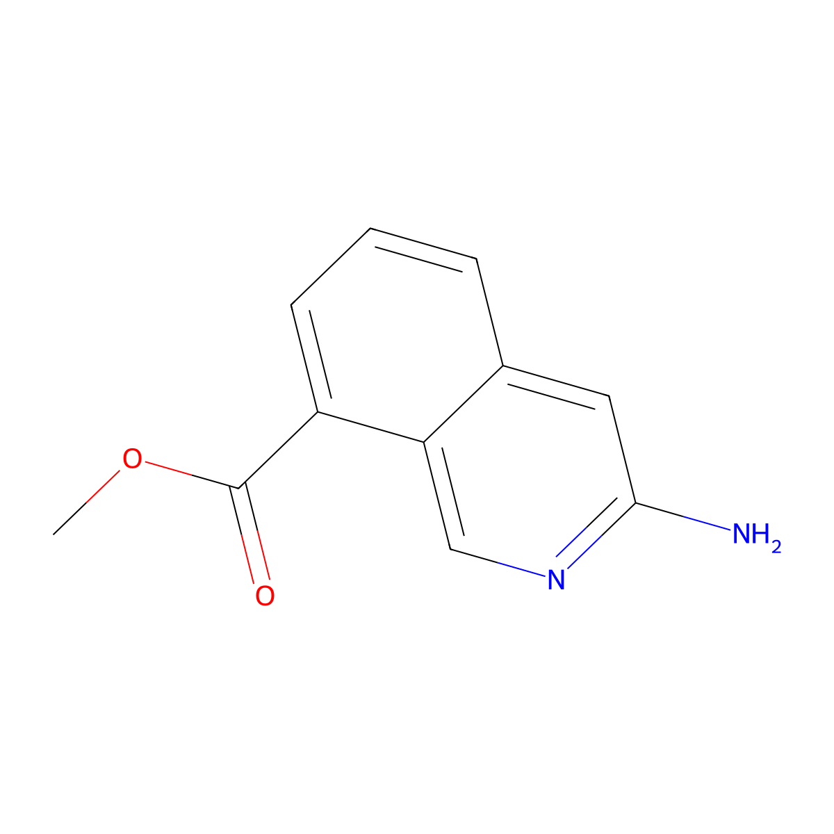 Methyl 3-aminoisoquinoline-8-carboxylate molecular structure, CAS 1432514-95-8