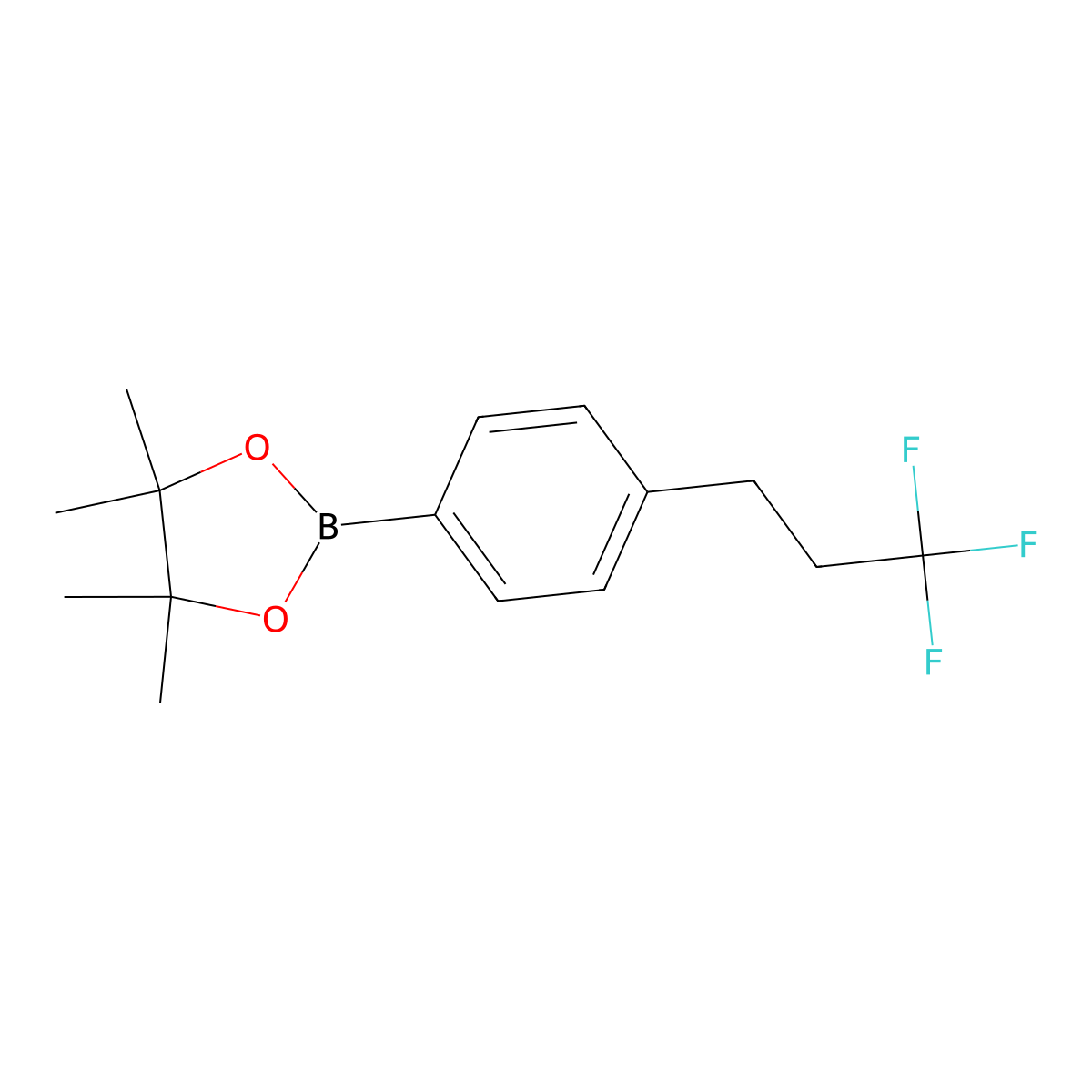 4,4,5,5-Tetramethyl-2-[4-(3,3,3-trifluoropropyl)phenyl]-1,3,2-dioxaborolane molecular structure, CAS 1432571-99-7