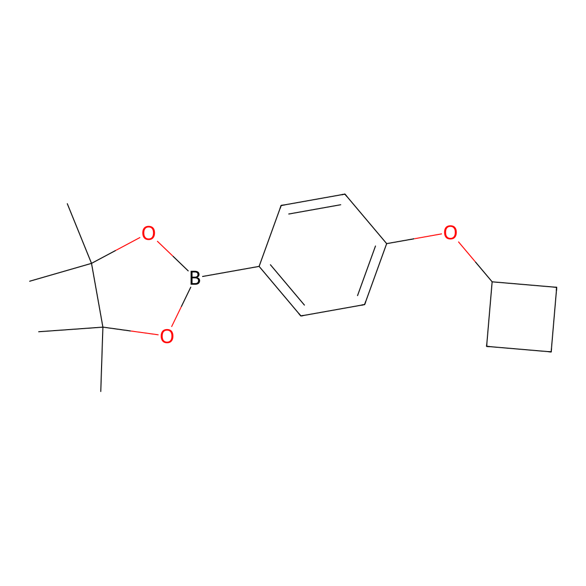 2-(4-Cyclobutoxyphenyl)-4,4,5,5-tetramethyl-1,3,2-dioxaborolane molecular structure, CAS 1432572-02-5