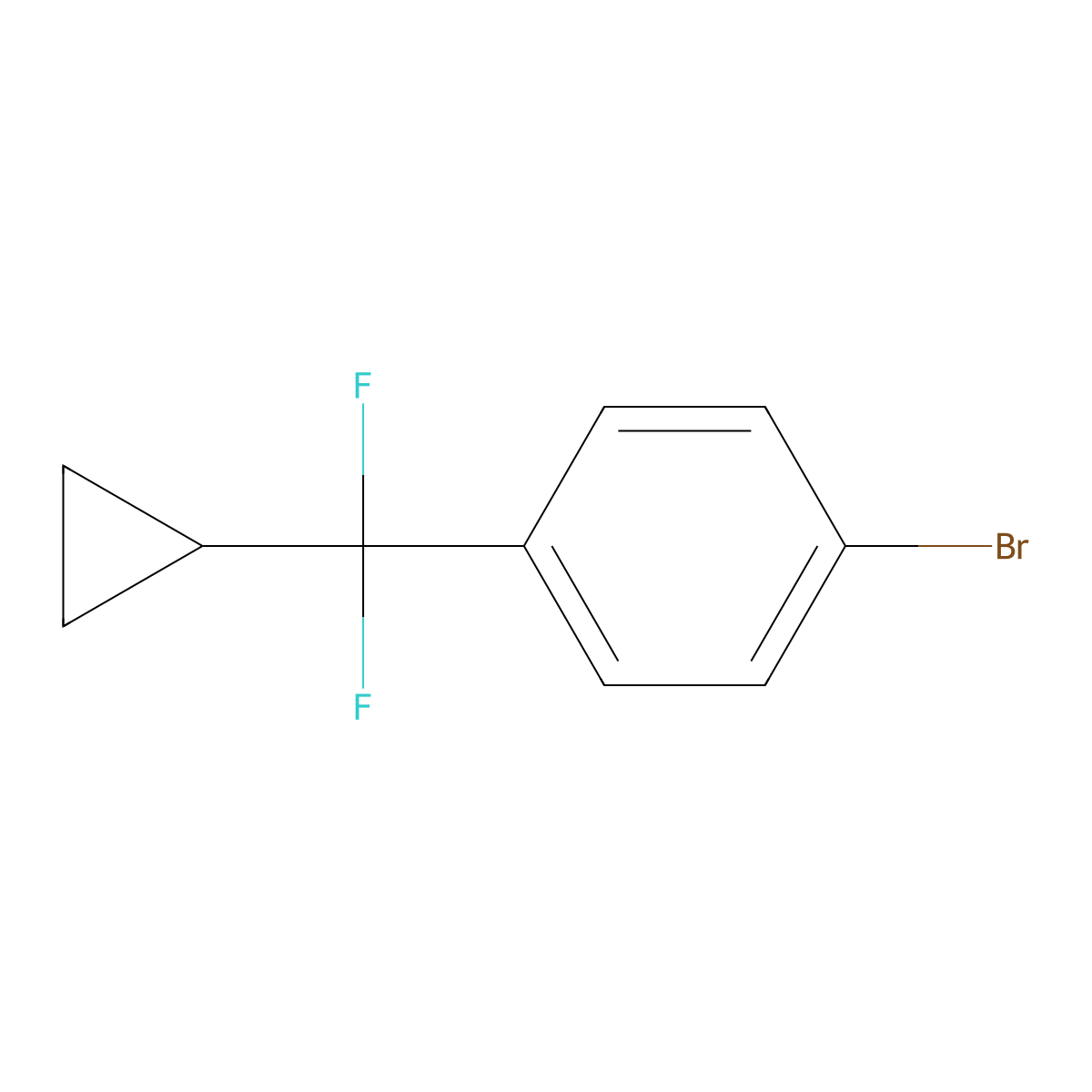 1-Bromo-4-[cyclopropyl(difluoro)methyl]benzene molecular structure, CAS 1432572-27-4