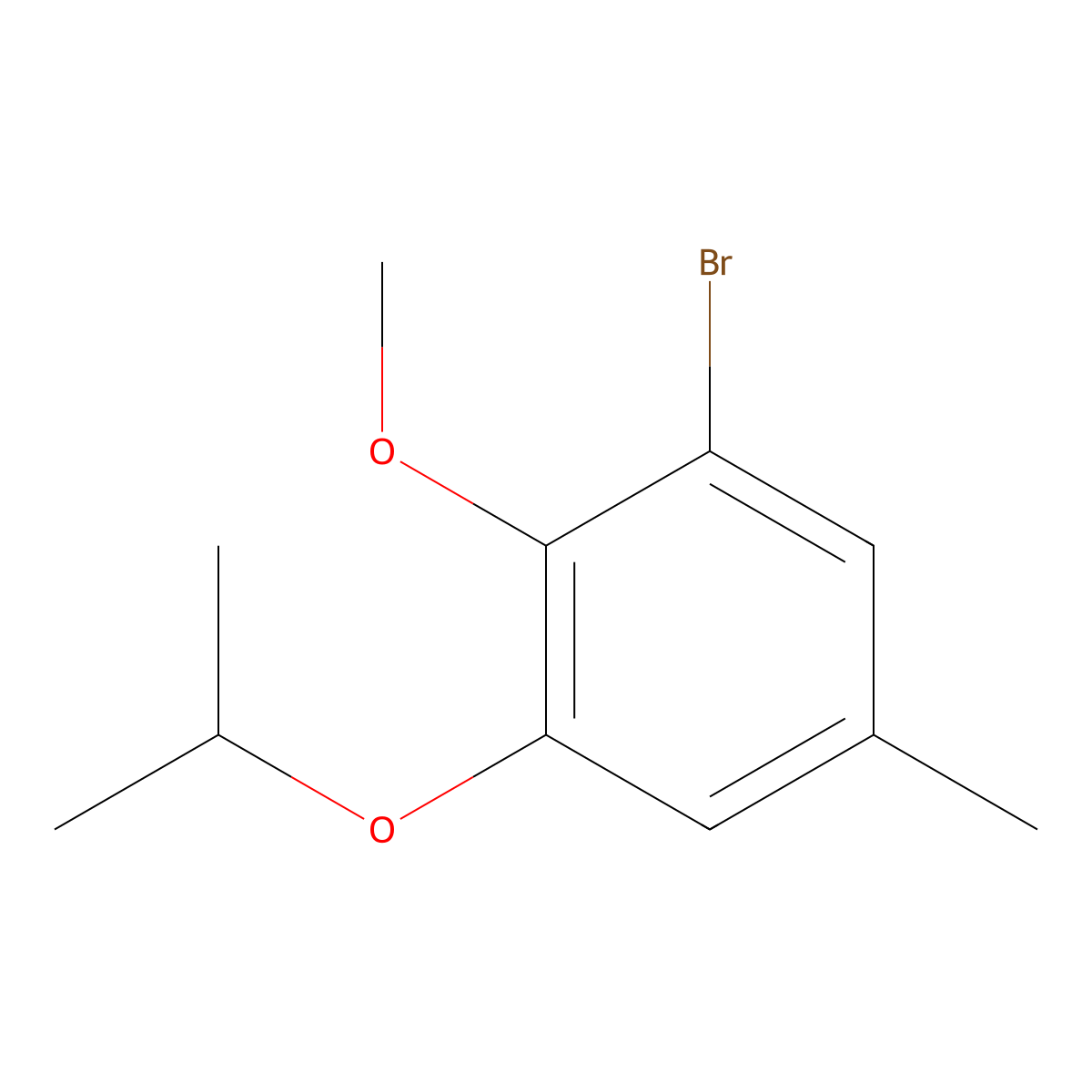 1-Bromo-3-isopropoxy-2-methoxy-5-methylbenzene molecular structure, CAS 1432583-90-8