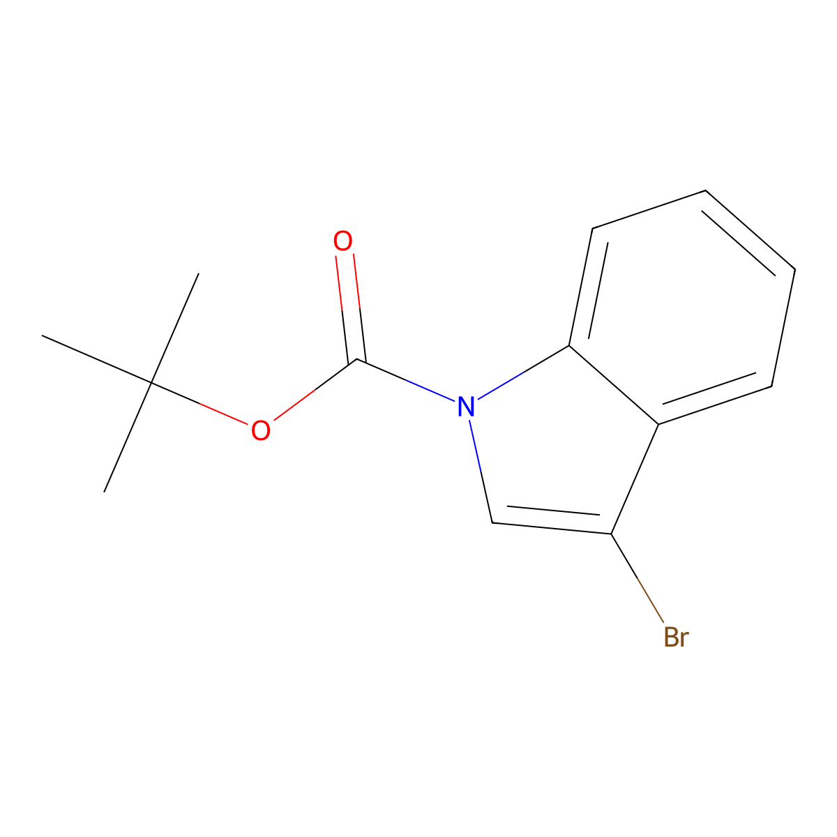 tert-Butyl 3-bromo-1H-indole-1-carboxylate molecular structure, CAS 143259-56-7