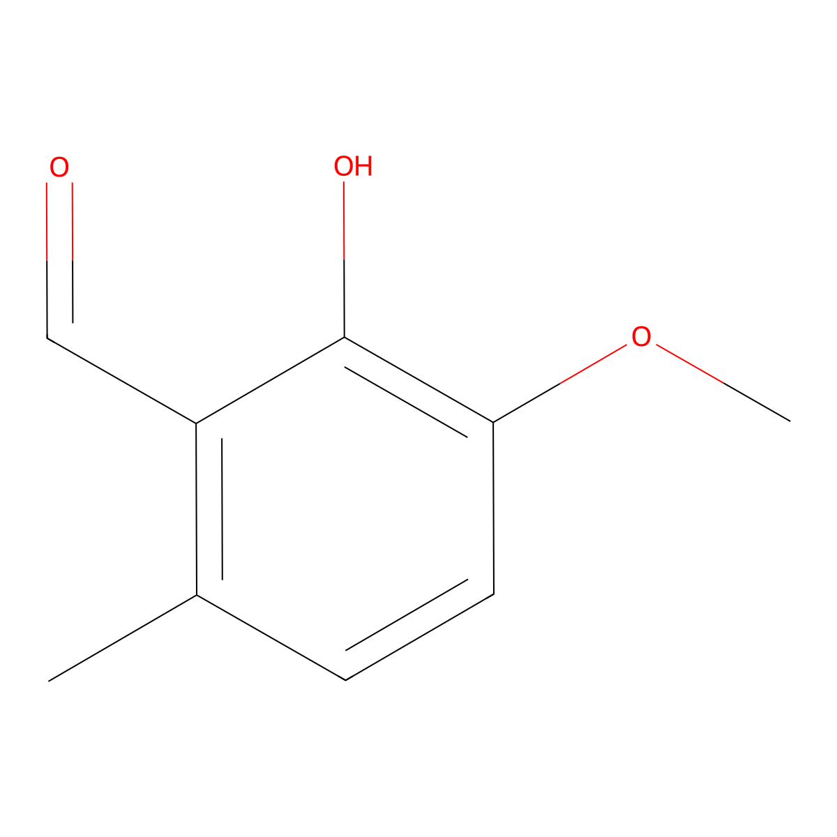 Benzaldehyde, 2-hydroxy-3-methoxy-6-methyl- molecular structure, CAS 143261-05-6