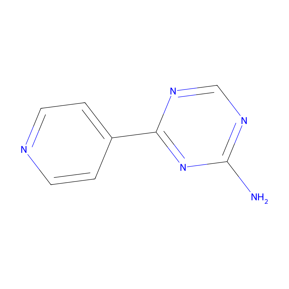 4-(Pyridin-4-yl)-1,3,5-triazin-2-amine molecular structure, CAS 143261-63-6