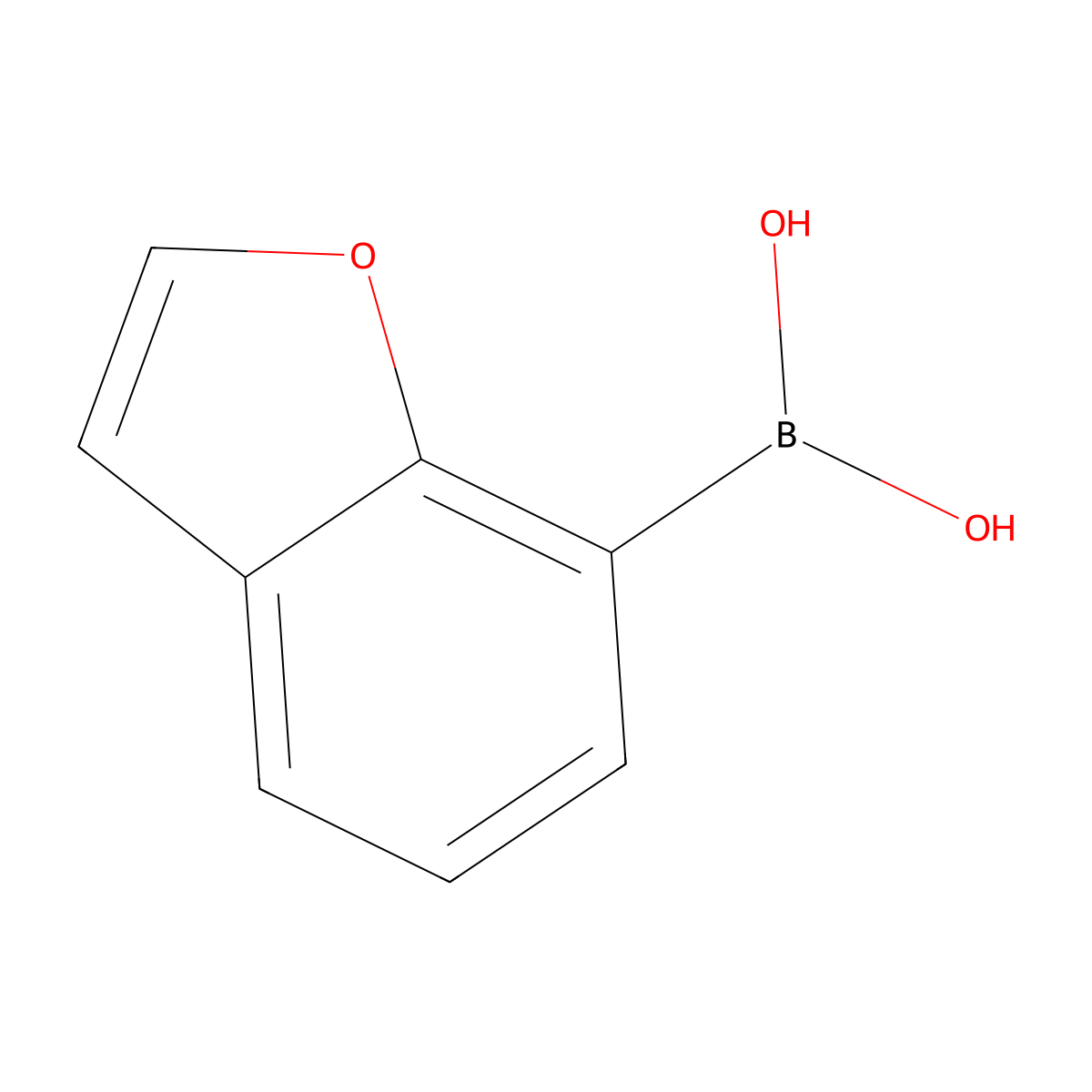 1-Benzofuran-7-ylboronic acid molecular structure, CAS 1432610-21-3