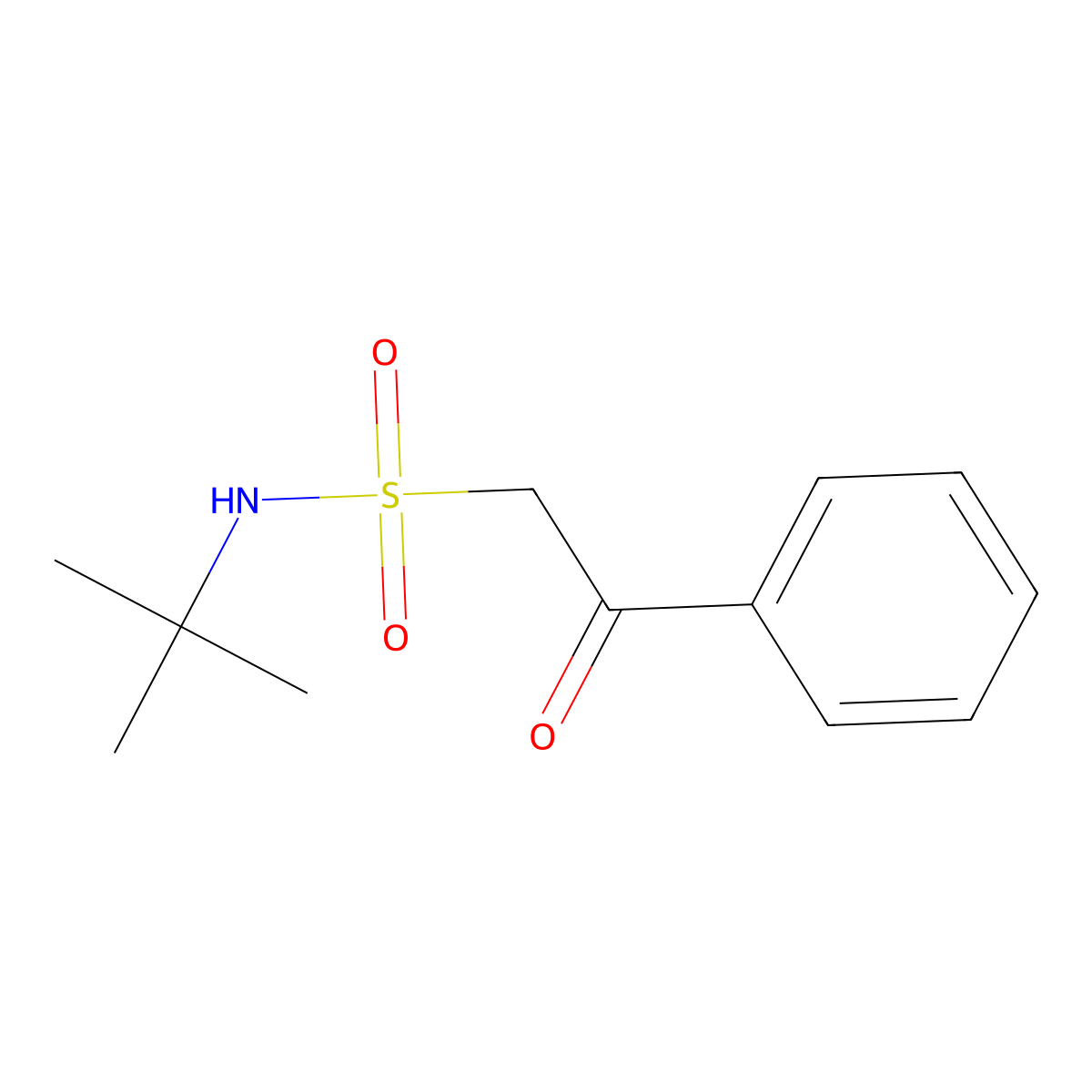 N-(1,1-Dimethylethyl)-beta-oxobenzeneethanesulfonamide molecular structure, CAS 1432615-78-5