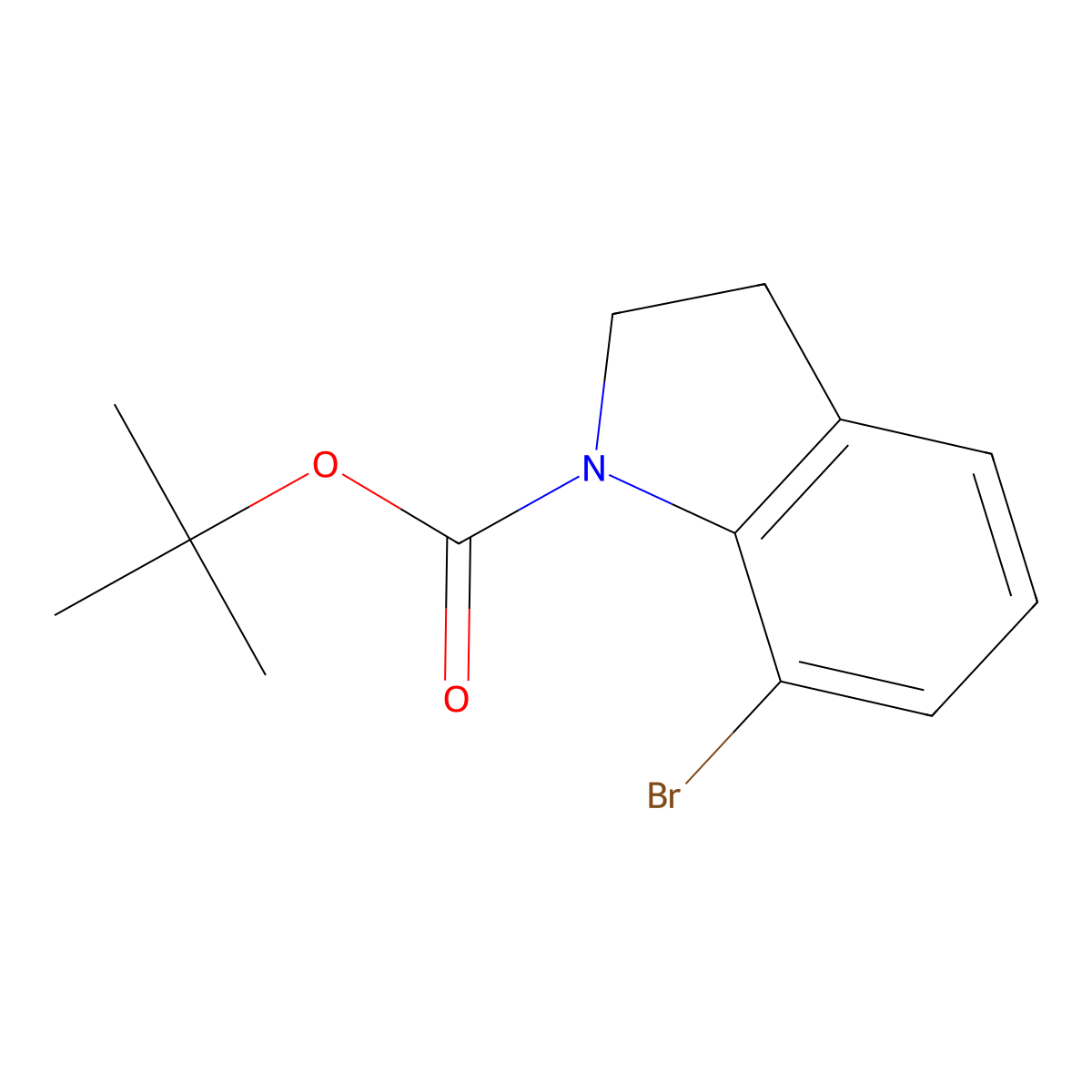 tert-Butyl 7-bromo-2,3-dihydro-1H-indole-1-carboxylate molecular structure, CAS 143262-17-3
