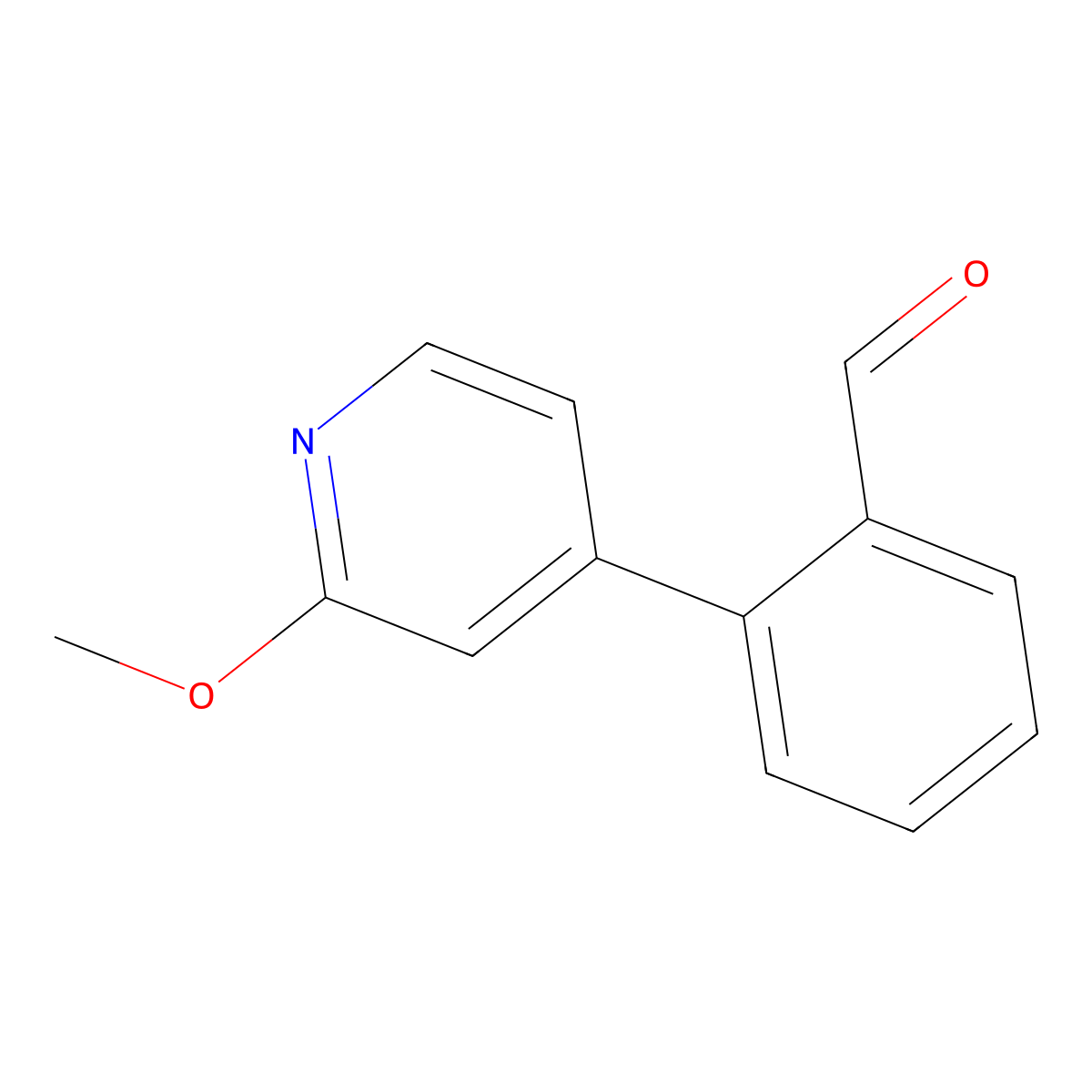 2-(2-Methoxypyridin-4-YL)benzaldehyde molecular structure, CAS 1432620-13-7