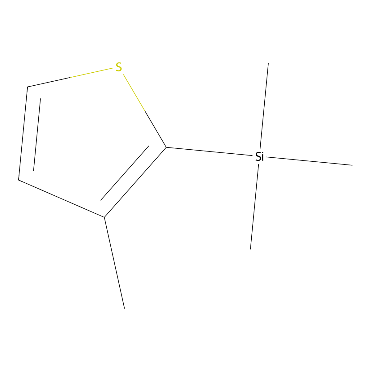 2-(Trimethylsilyl)-3-methylthiophene molecular structure, CAS 143266-59-5