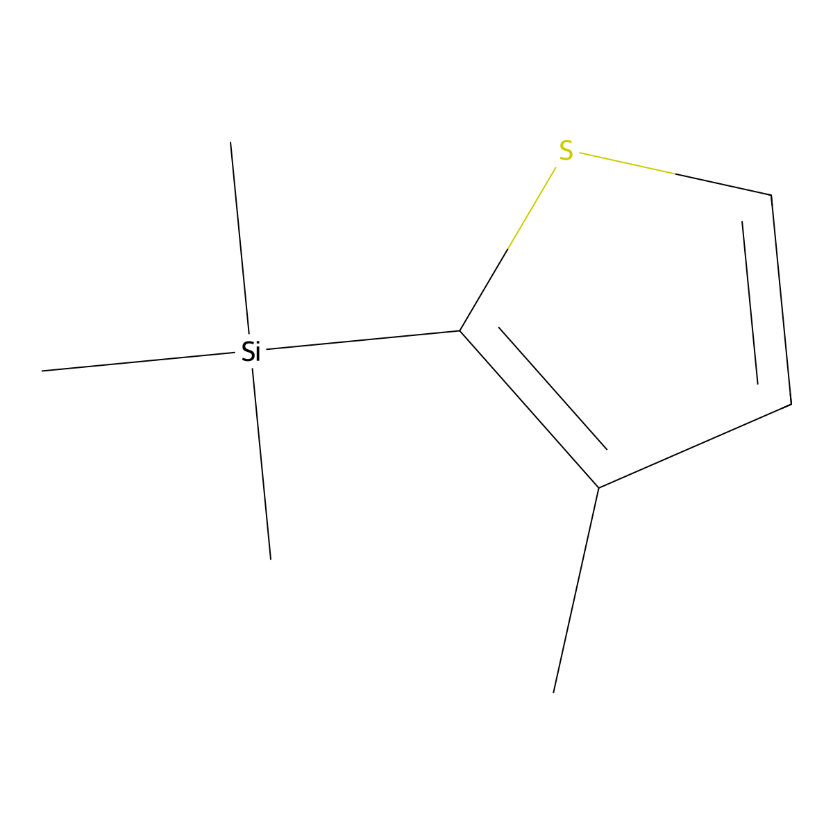2-(Trimethylsilyl)-3-methylthiophene molecular structure, CAS 143266-59-5