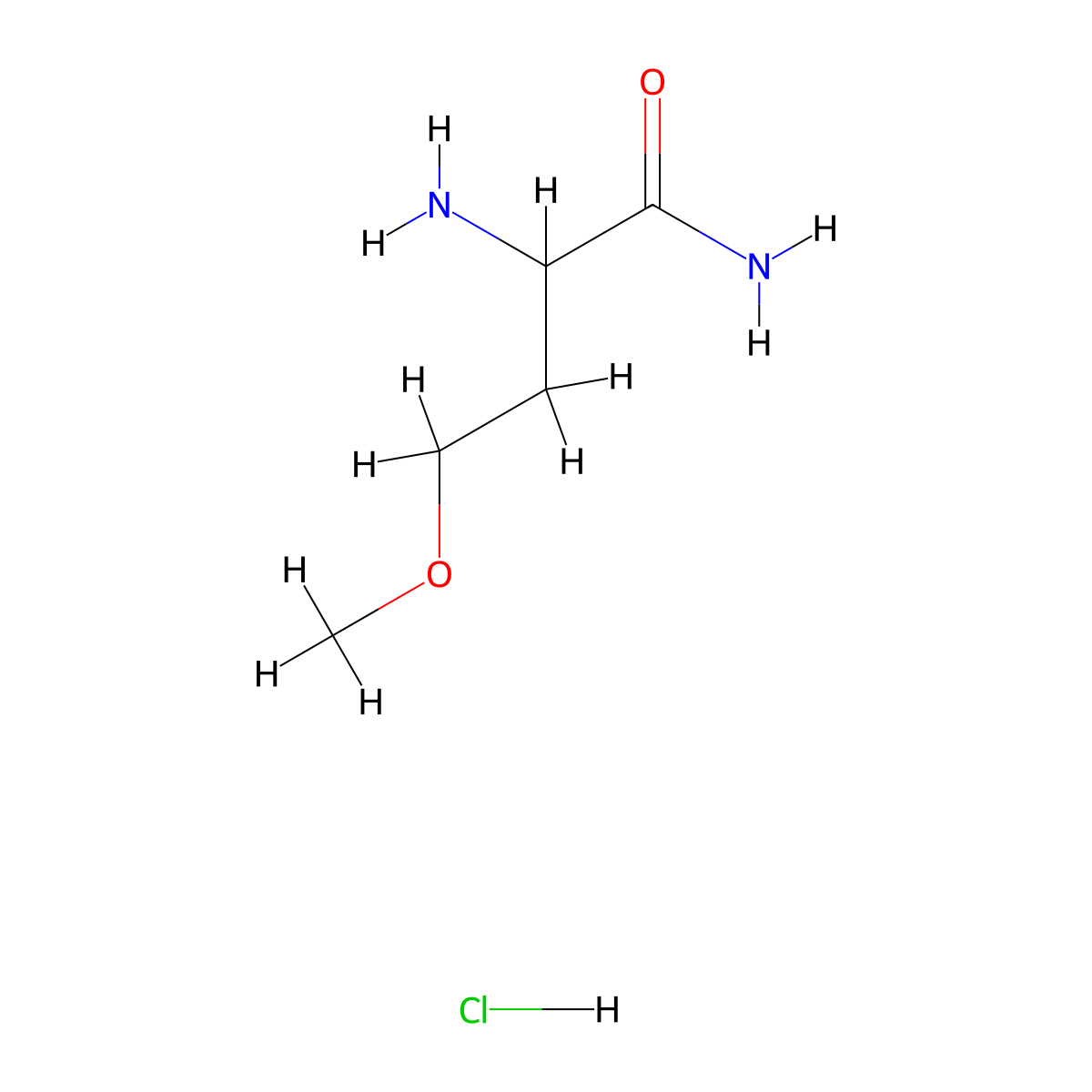 2-Amino-4-methoxybutanamide hydrochloride molecular structure, CAS 1432677-68-3
