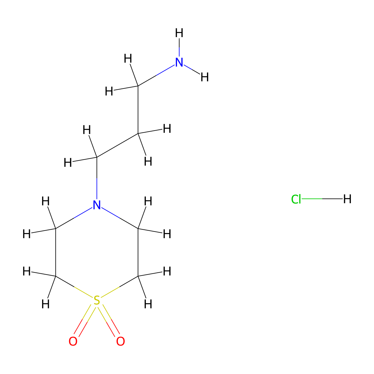 4-(3-Aminopropyl)-1lambda6-thiomorpholine-1,1-dione hydrochloride molecular structure, CAS 1432677-72-9