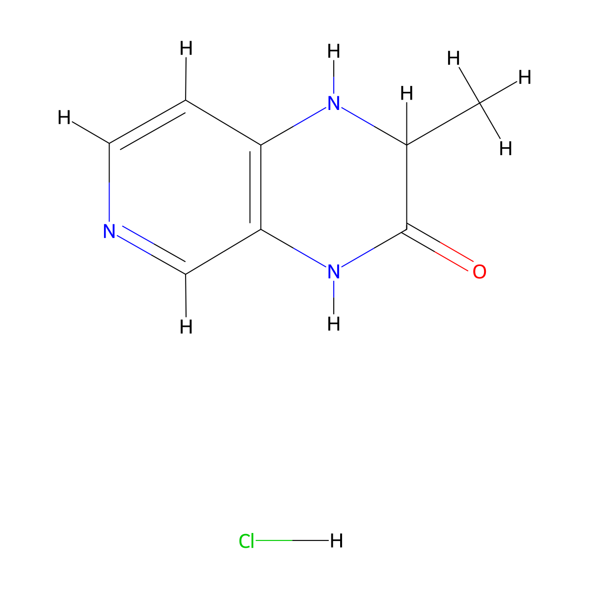 2-methyl-1H,2H,3H,4H-pyrido[3,4-b]pyrazin-3-one hydrochloride molecular structure, CAS 1432677-78-5