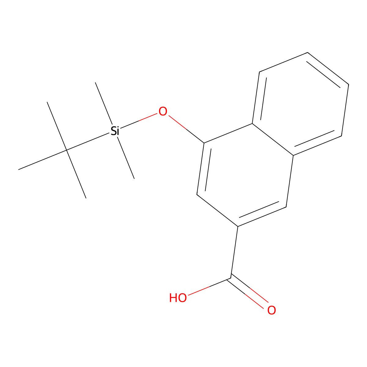 4-[(Tert-butyldimethylsilyl)oxy]naphthalene-2-carboxylic acid molecular structure, CAS 1432677-83-2