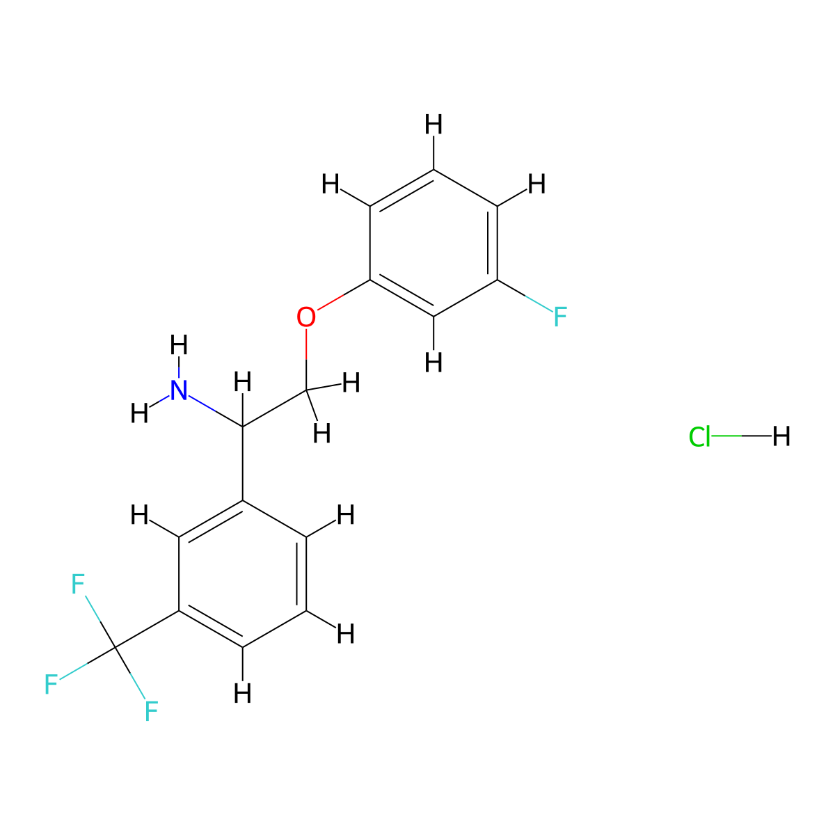 1-{2-Amino-2-[3-(trifluoromethyl)phenyl]ethoxy}-3-fluorobenzene hydrochloride molecular structure, CAS 1432677-88-7