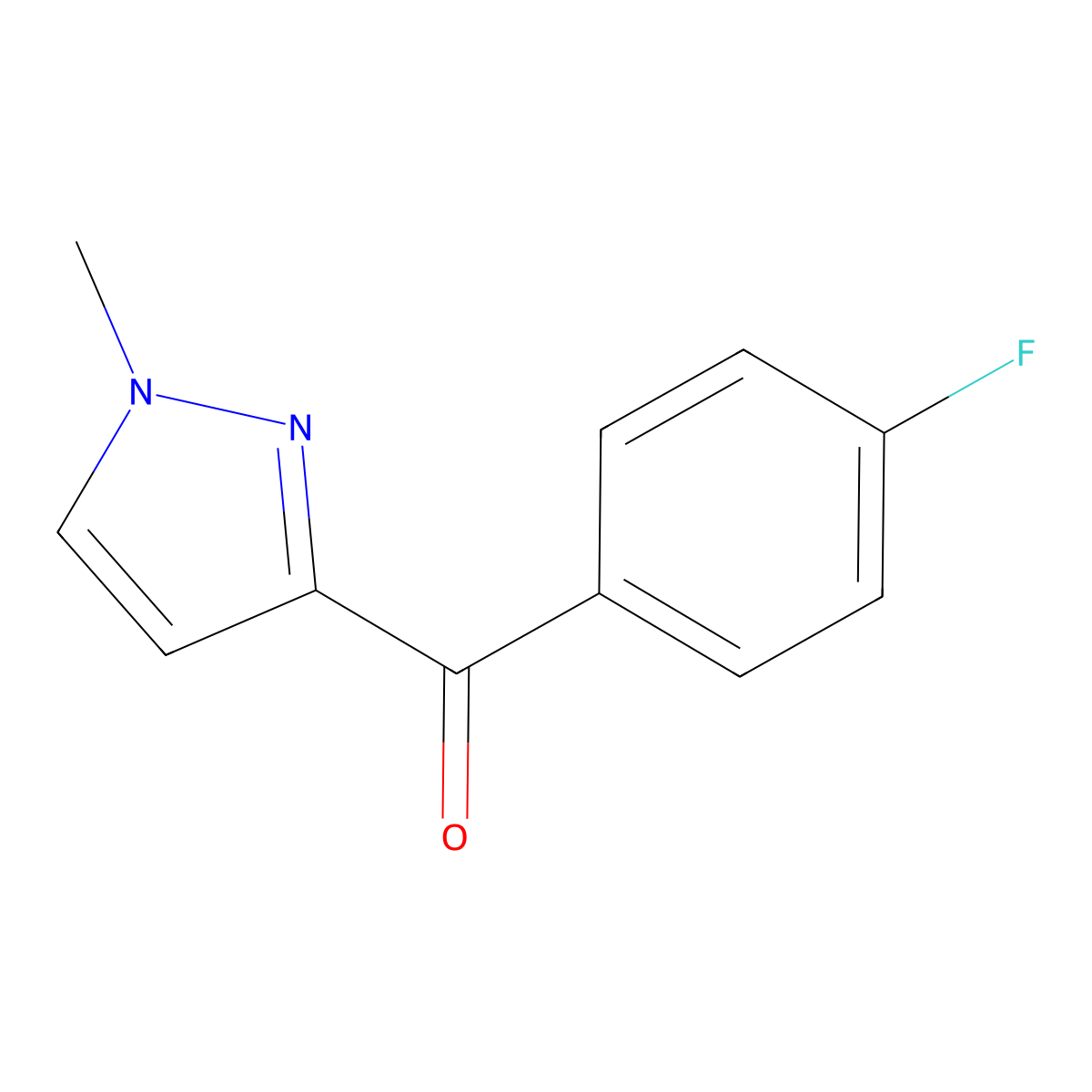 3-(4-fluorobenzoyl)-1-methyl-1H-pyrazole molecular structure, CAS 1432677-91-2