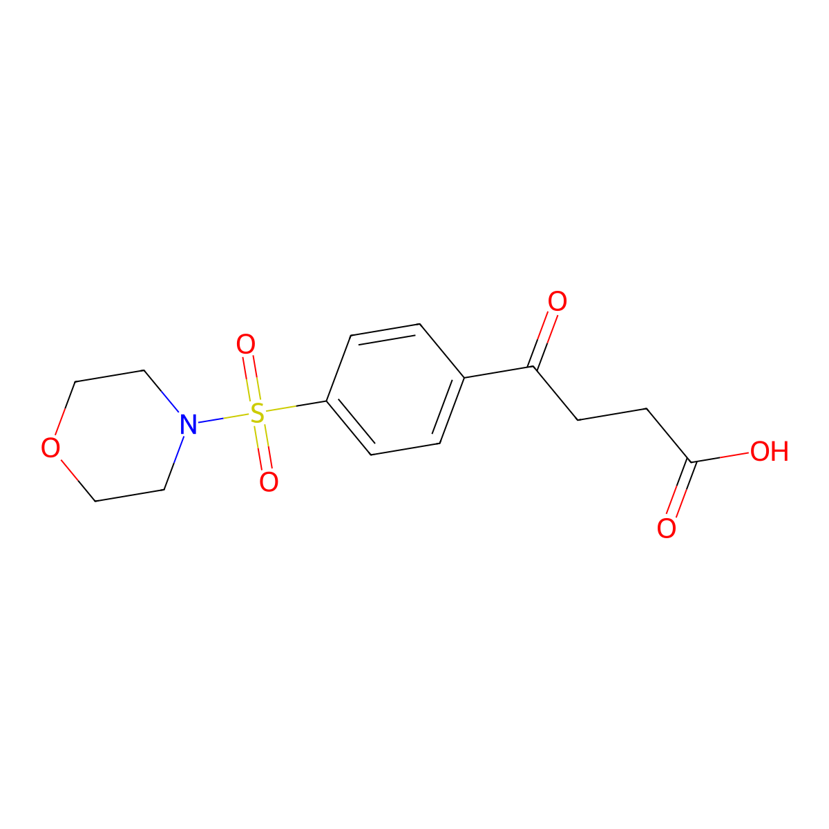 4-[4-(Morpholine-4-sulfonyl)phenyl]-4-oxobutanoic acid molecular structure, CAS 1432677-96-7
