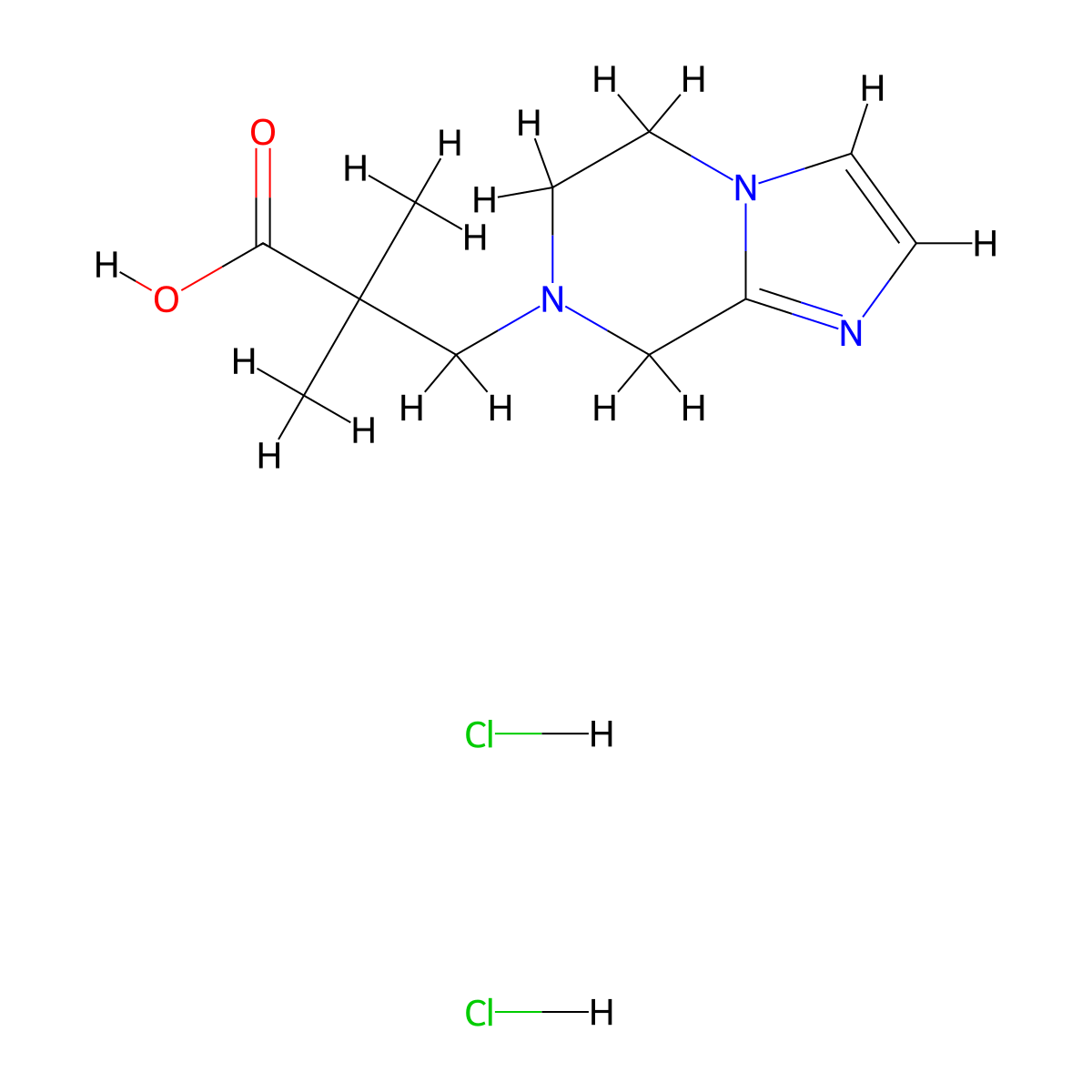 3-{5H,6H,7H,8H-imidazo[1,2-a]pyrazin-7-yl}-2,2-dimethylpropanoic acid dihydrochloride molecular structure, CAS 1432678-01-7