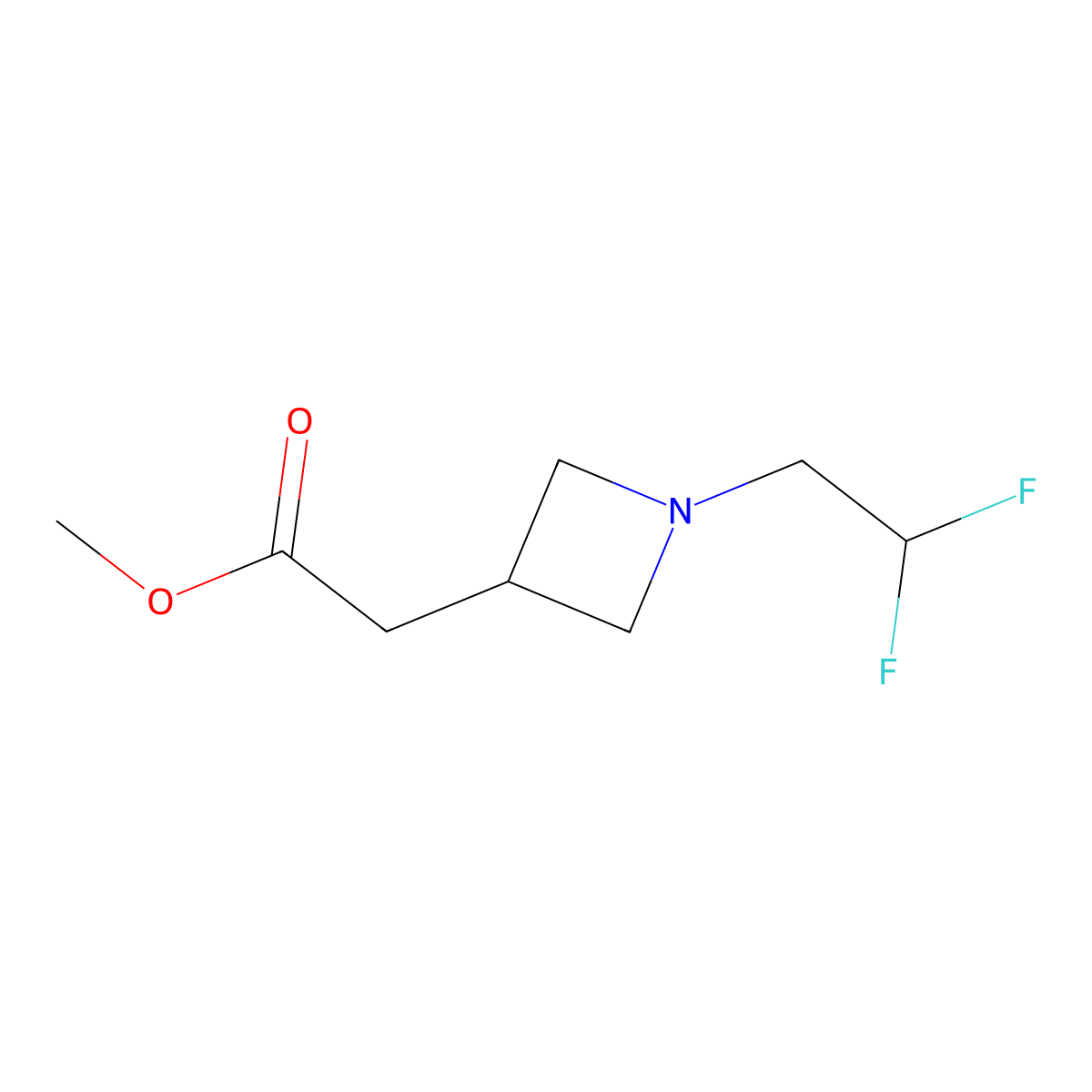 Methyl 2-[1-(2,2-difluoroethyl)azetidin-3-yl]acetate molecular structure, CAS 1432678-05-1