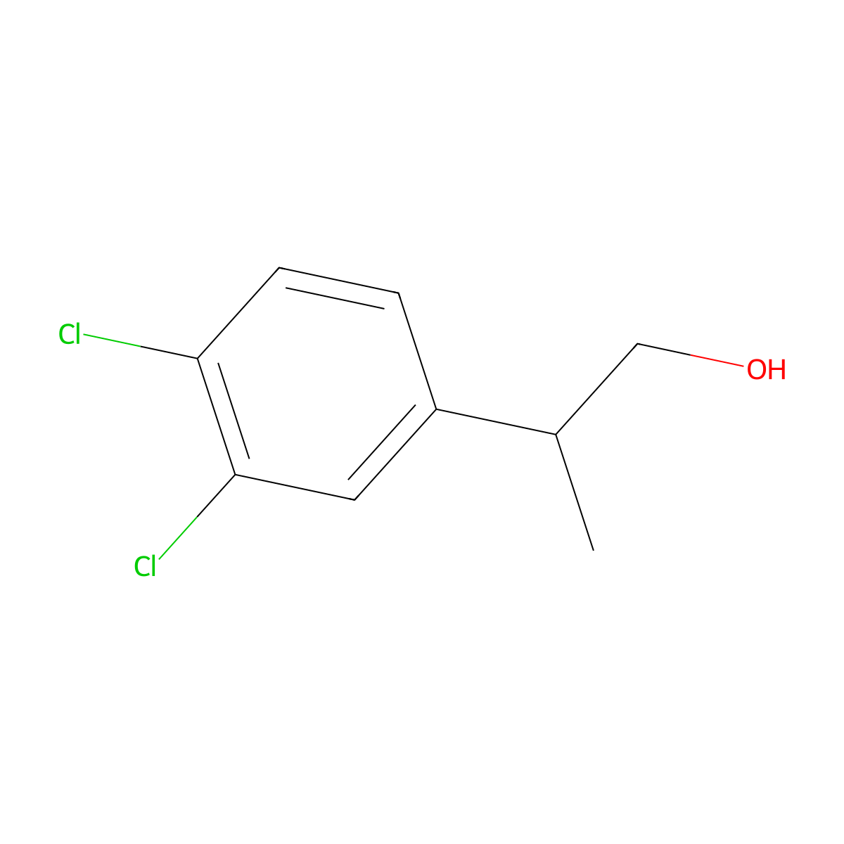 2-(3,4-Dichlorophenyl)propan-1-ol molecular structure, CAS 1432678-12-0