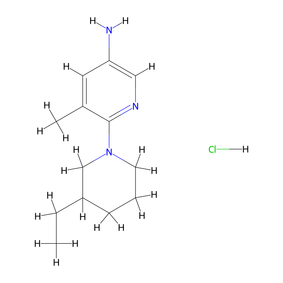 6-(3-Ethylpiperidin-1-yl)-5-methylpyridin-3-amine hydrochloride molecular structure, CAS 1432678-19-7