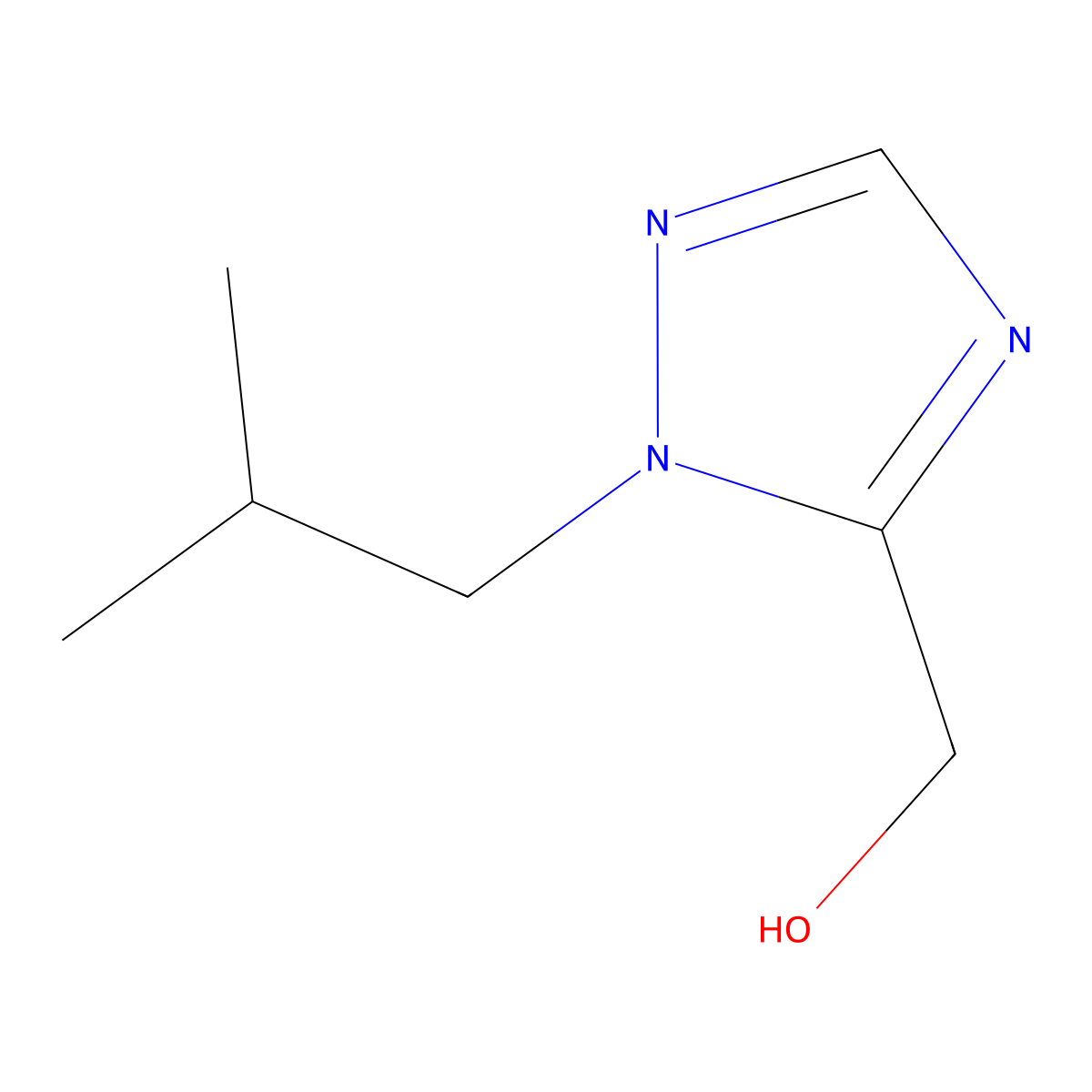 [1-(2-methylpropyl)-1H-1,2,4-triazol-5-yl]methanol molecular structure, CAS 1432678-46-0
