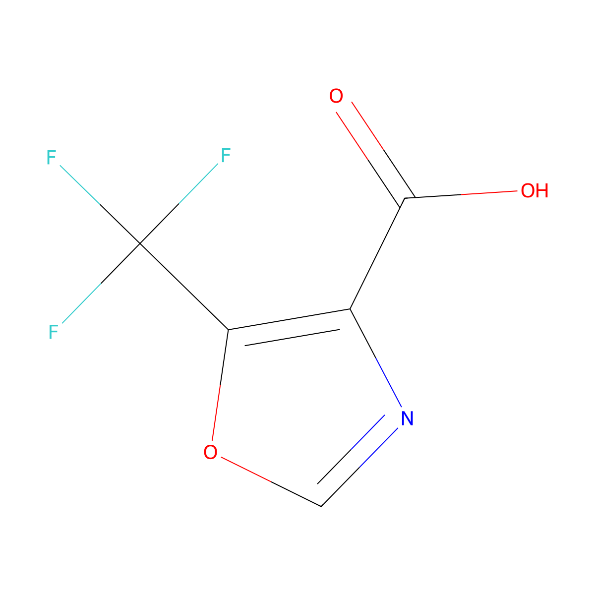 4-Oxazolecarboxylic acid, 5-(trifluoromethyl)- molecular structure, CAS 1432678-50-6
