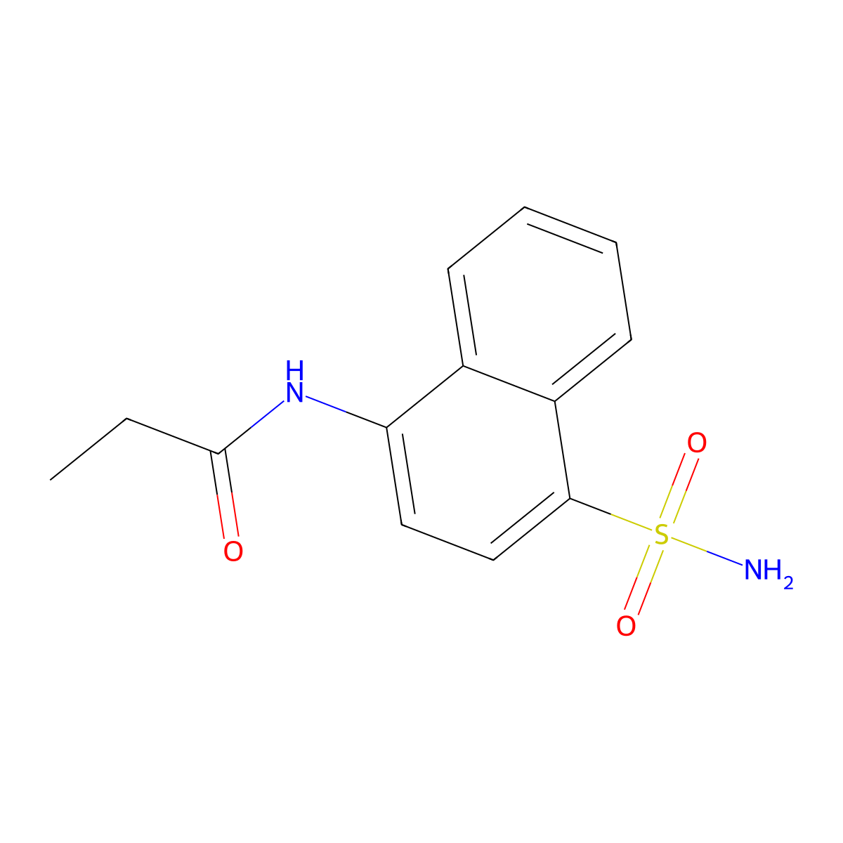 N-(4-sulfamoylnaphthalen-1-yl)propanamide molecular structure, CAS 1432678-53-9