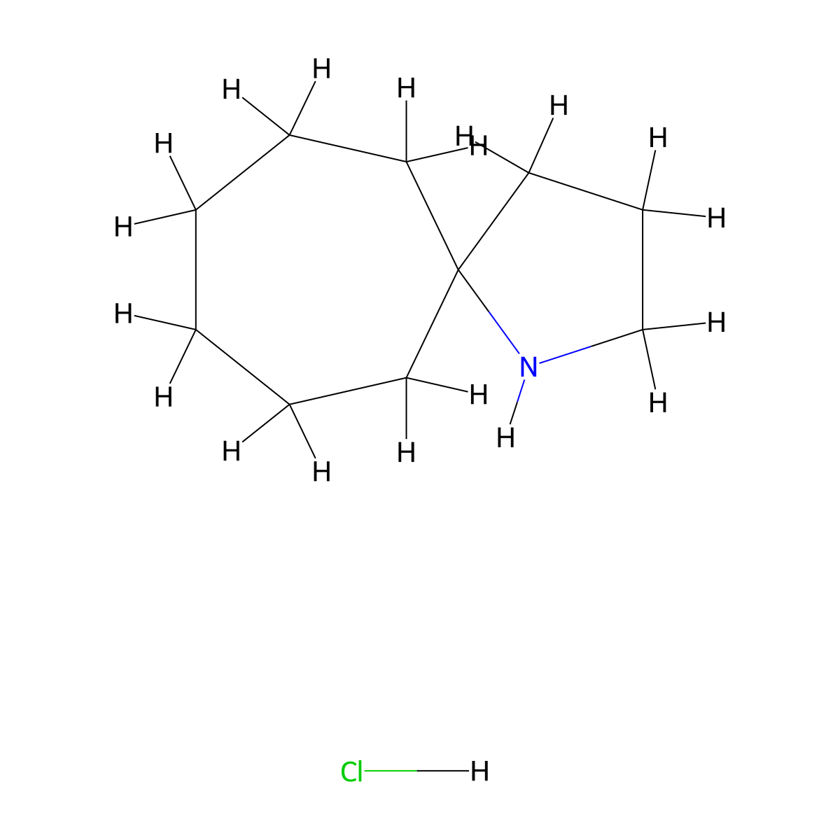 1-Azaspiro[4.6]undecane hydrochloride molecular structure, CAS 1432678-60-8