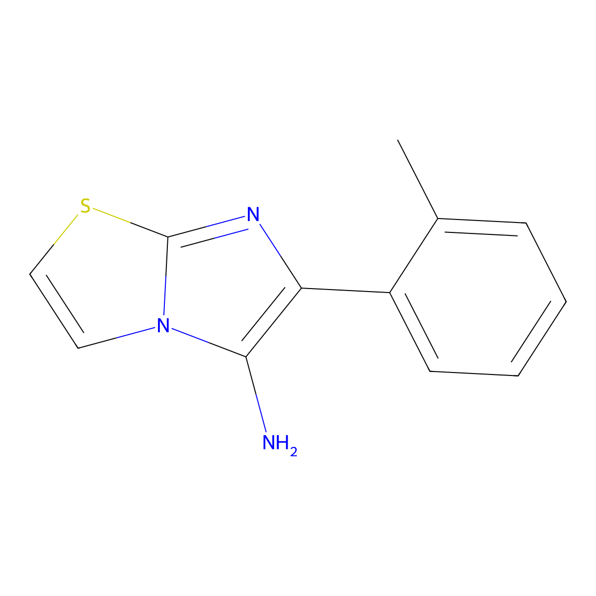 6-(2-Methylphenyl)imidazo[2,1-b][1,3]thiazol-5-amine molecular structure, CAS 1432678-70-0