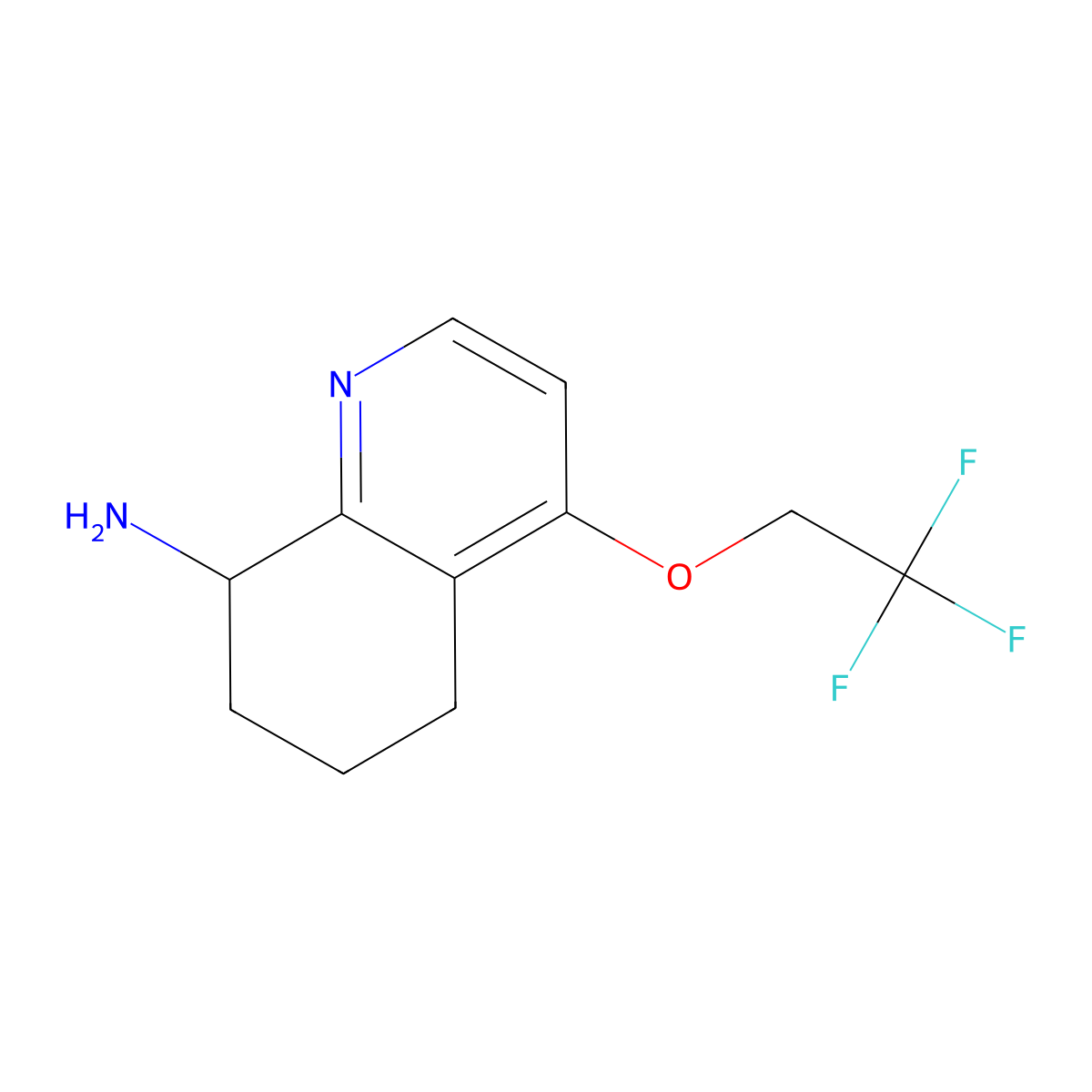 4-(2,2,2-Trifluoroethoxy)-5,6,7,8-tetrahydroquinolin-8-amine molecular structure, CAS 1432678-72-2