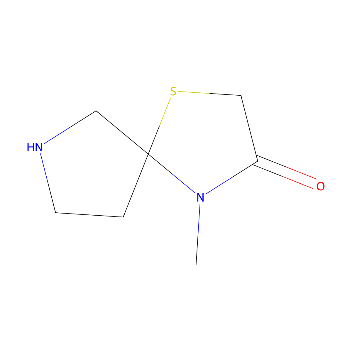 4-Methyl-1-thia-4,7-diazaspiro[4.4]nonan-3-one molecular structure, CAS 1432678-76-6