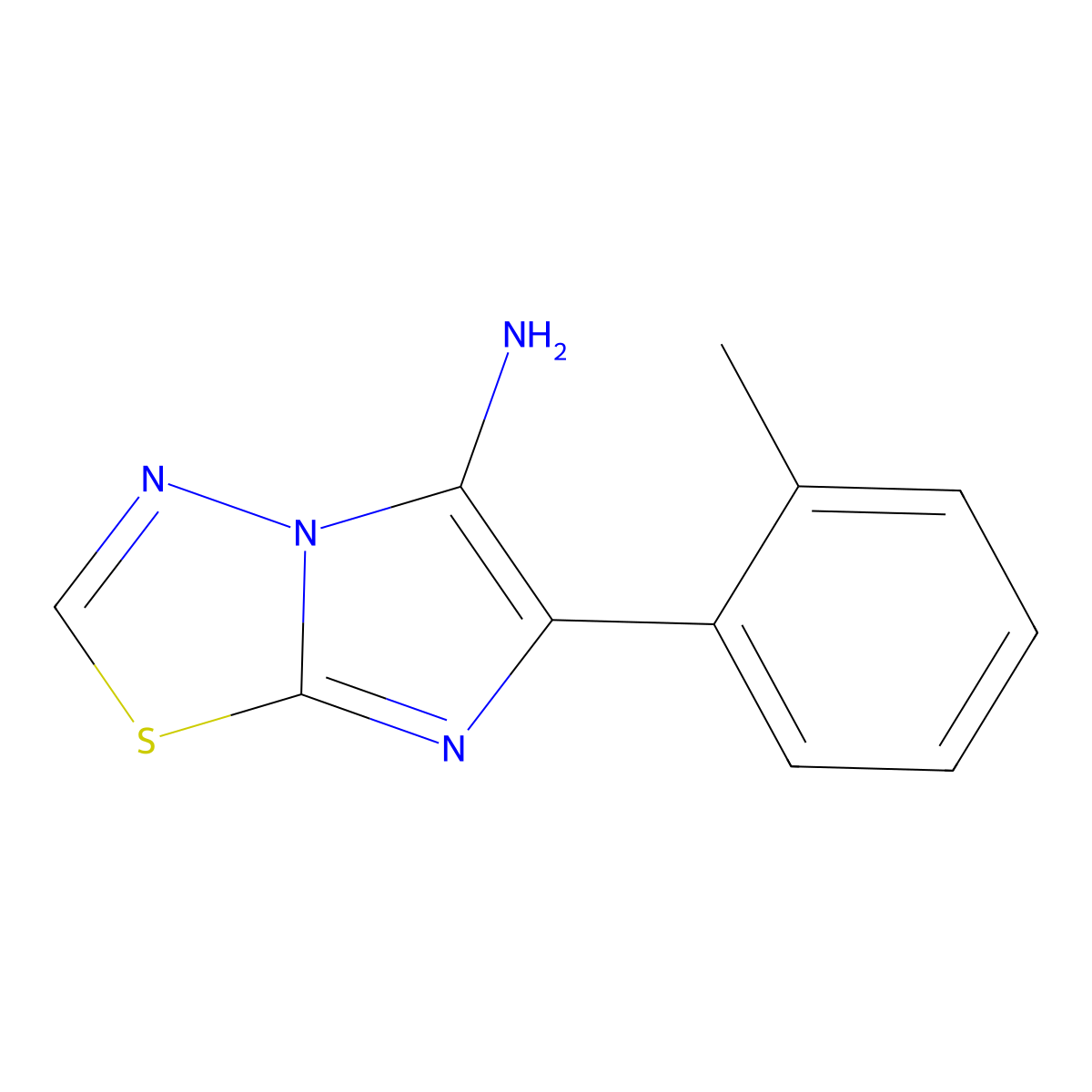 6-(2-Methylphenyl)imidazo[2,1-b][1,3,4]thiadiazol-5-amine molecular structure, CAS 1432678-80-2