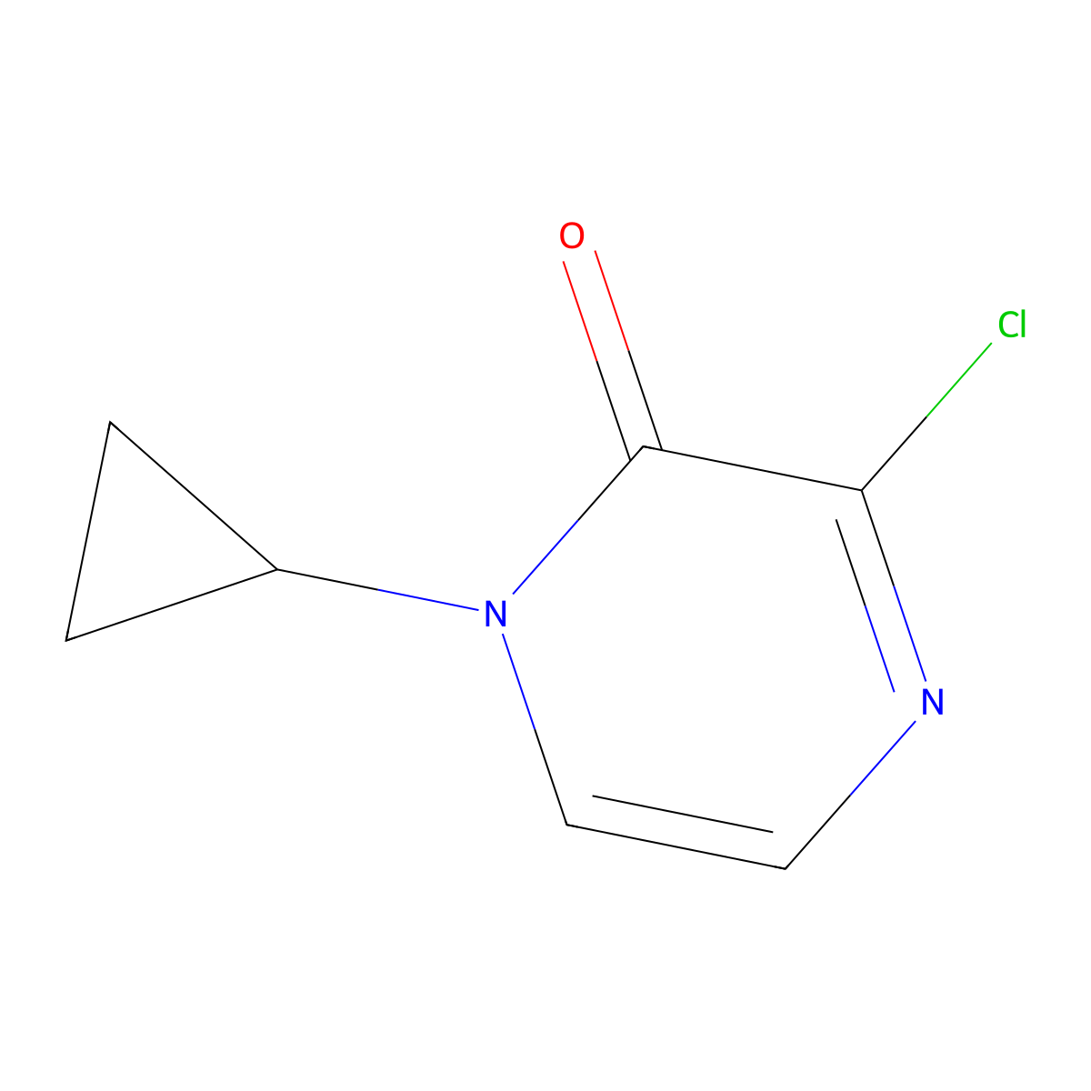 3-Chloro-1-cyclopropyl-1,2-dihydropyrazin-2-one molecular structure, CAS 1432678-92-6