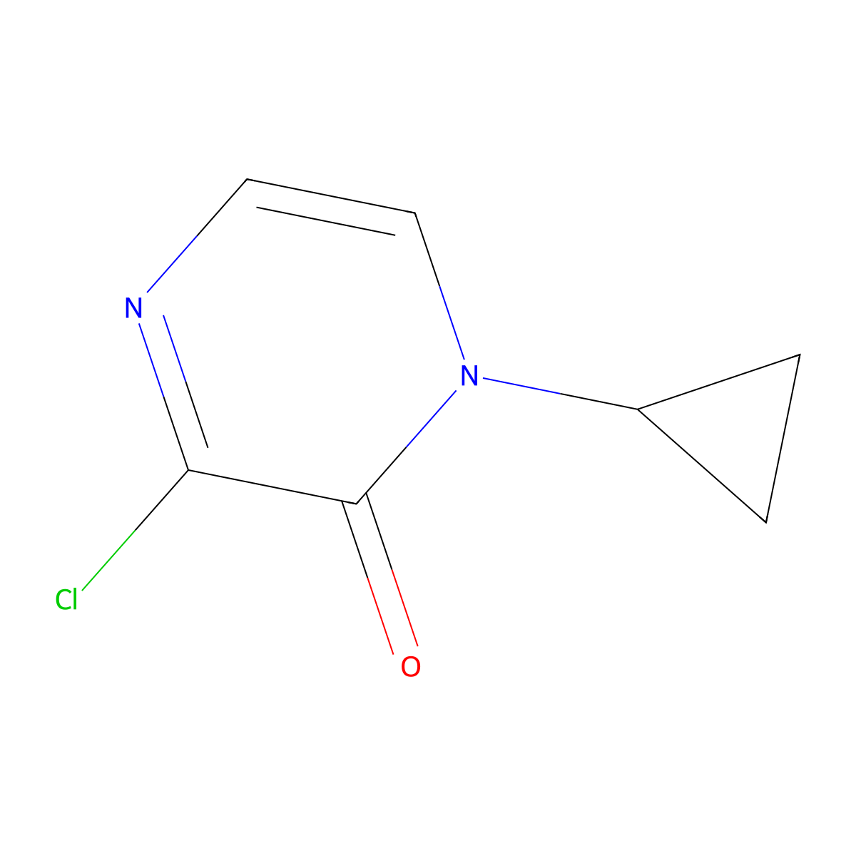 3-Chloro-1-cyclopropyl-1,2-dihydropyrazin-2-one molecular structure, CAS 1432678-92-6
