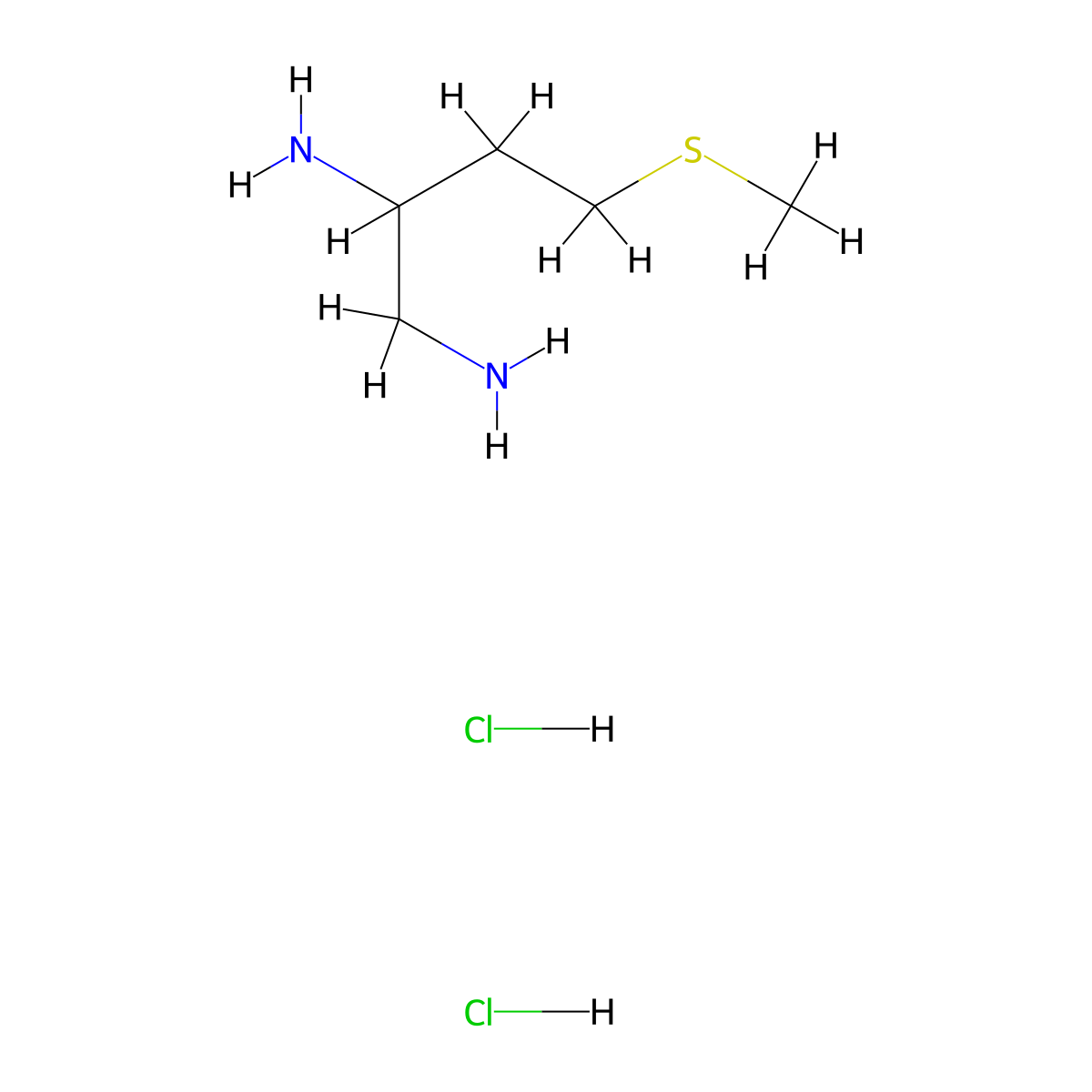 4-(Methylsulfanyl)butane-1,2-diamine dihydrochloride molecular structure, CAS 1432679-04-3
