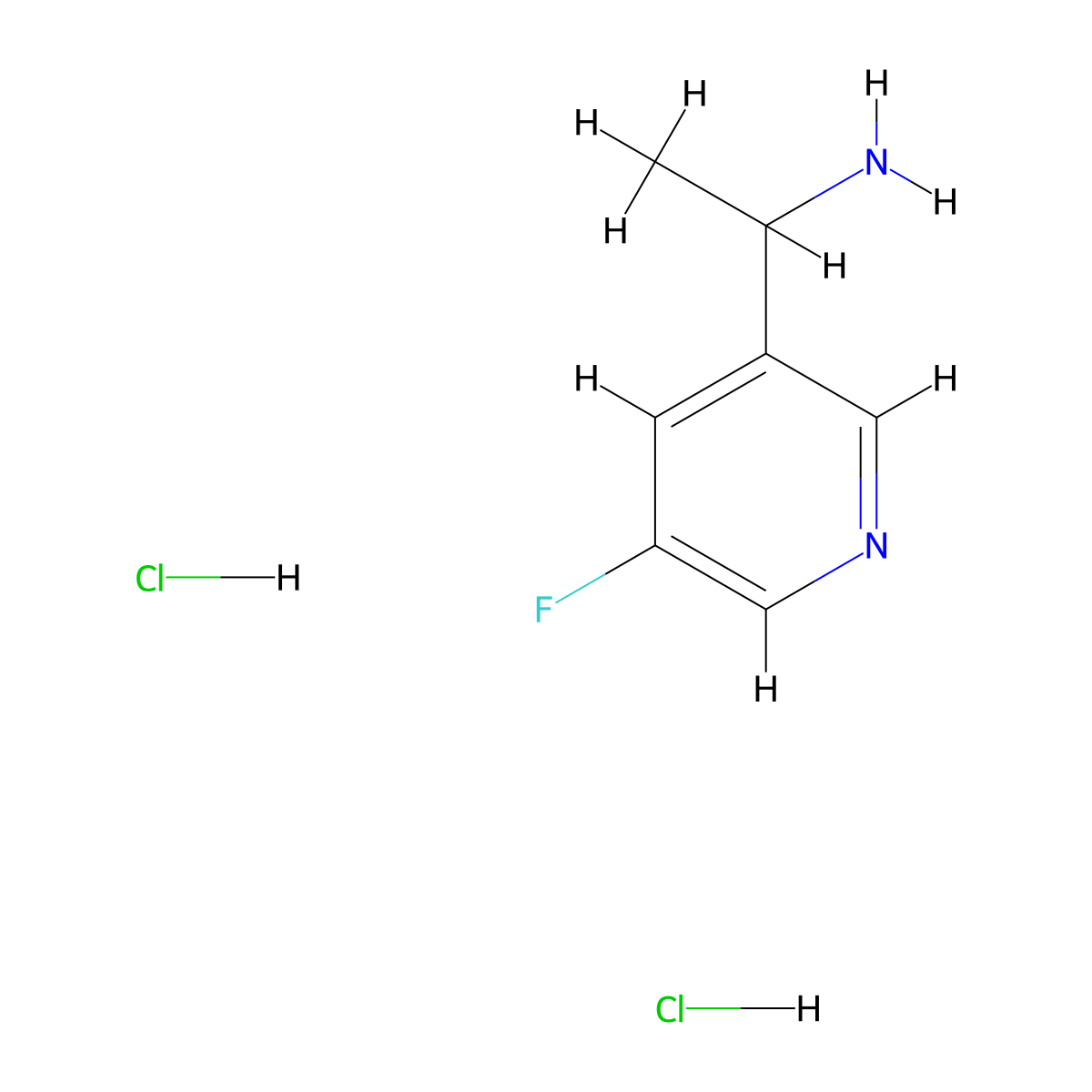1-(5-Fluoropyridin-3-yl)ethan-1-amine dihydrochloride molecular structure, CAS 1432679-07-6