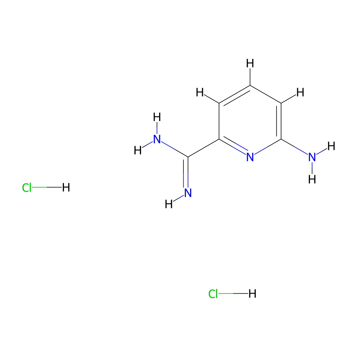 6-Aminopyridine-2-carboximidamide dihydrochloride molecular structure, CAS 1432679-10-1