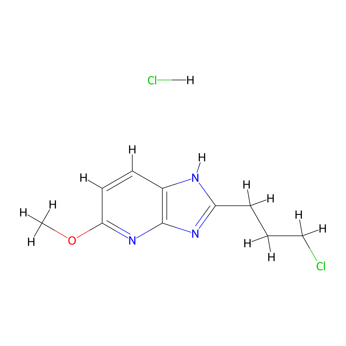 2-(3-chloropropyl)-5-methoxy-1H-imidazo[4,5-b]pyridine hydrochloride molecular structure, CAS 1432679-12-3