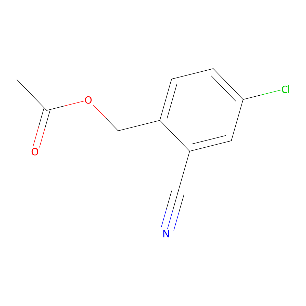 (4-Chloro-2-cyanophenyl)methyl acetate molecular structure, CAS 1432679-22-5