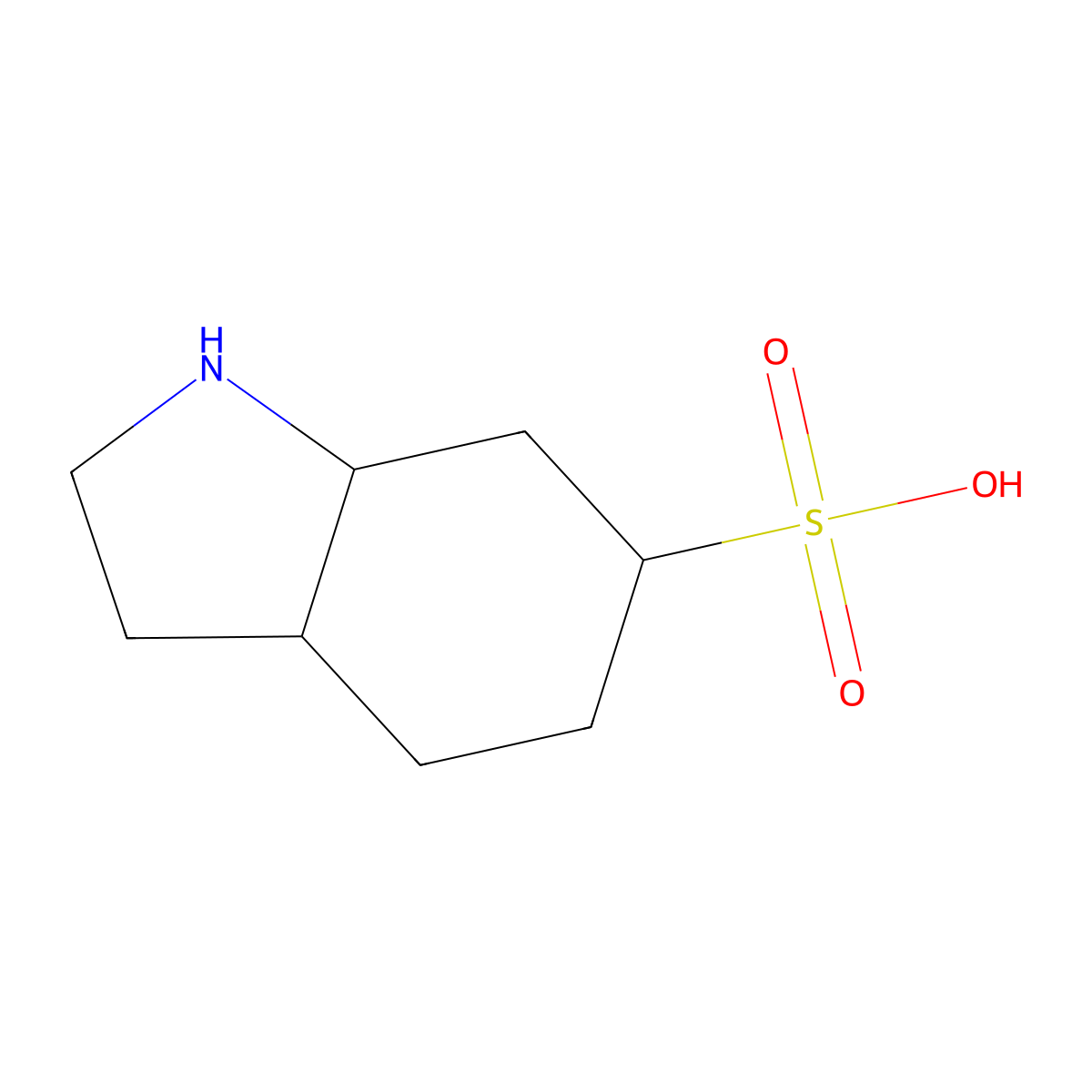 octahydro-1H-indole-6-sulfonic acid molecular structure, CAS 1432679-24-7