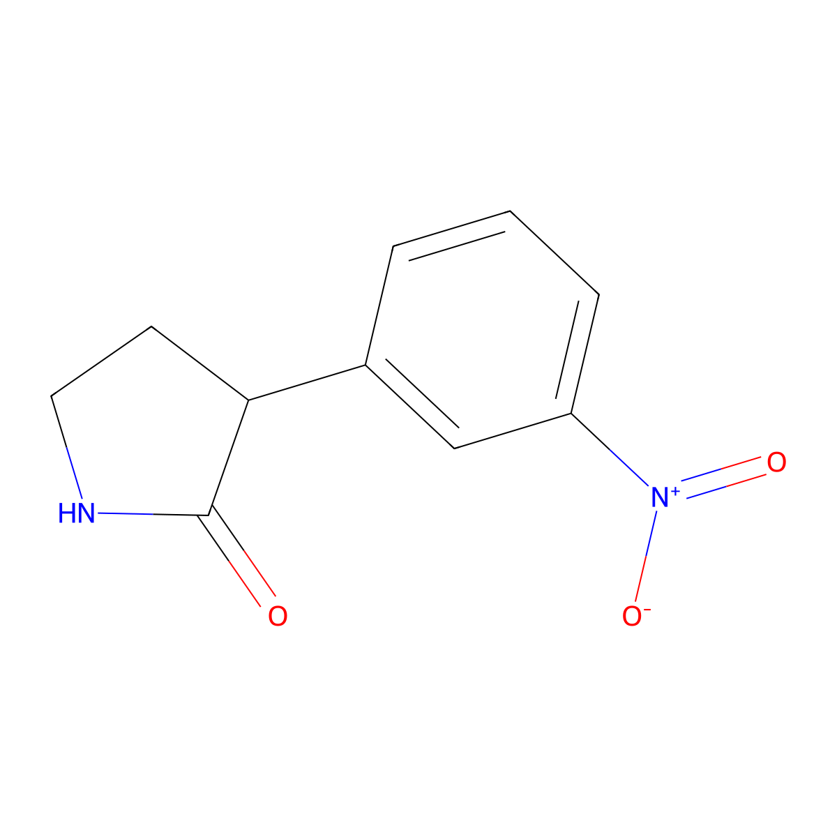 3-(3-Nitrophenyl)pyrrolidin-2-one molecular structure, CAS 1432679-25-8
