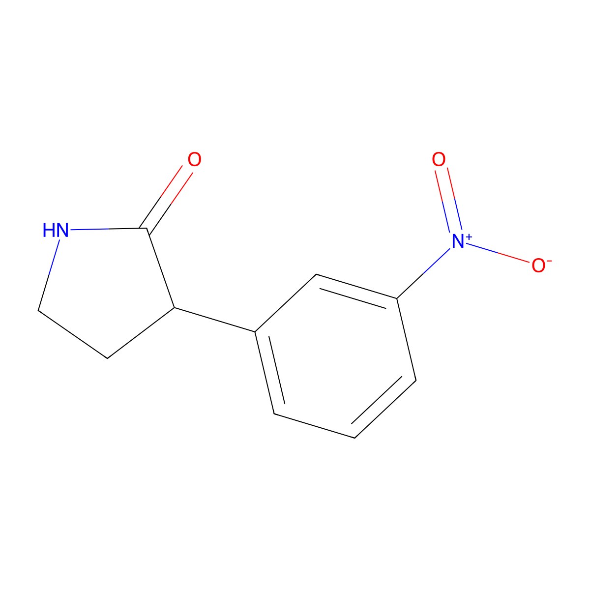 3-(3-Nitrophenyl)pyrrolidin-2-one molecular structure, CAS 1432679-25-8