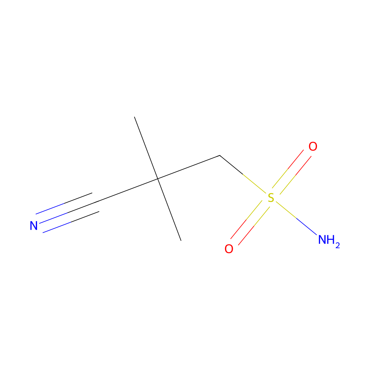 2-Cyano-2,2-dimethylethane-1-sulfonamide molecular structure, CAS 1432679-26-9